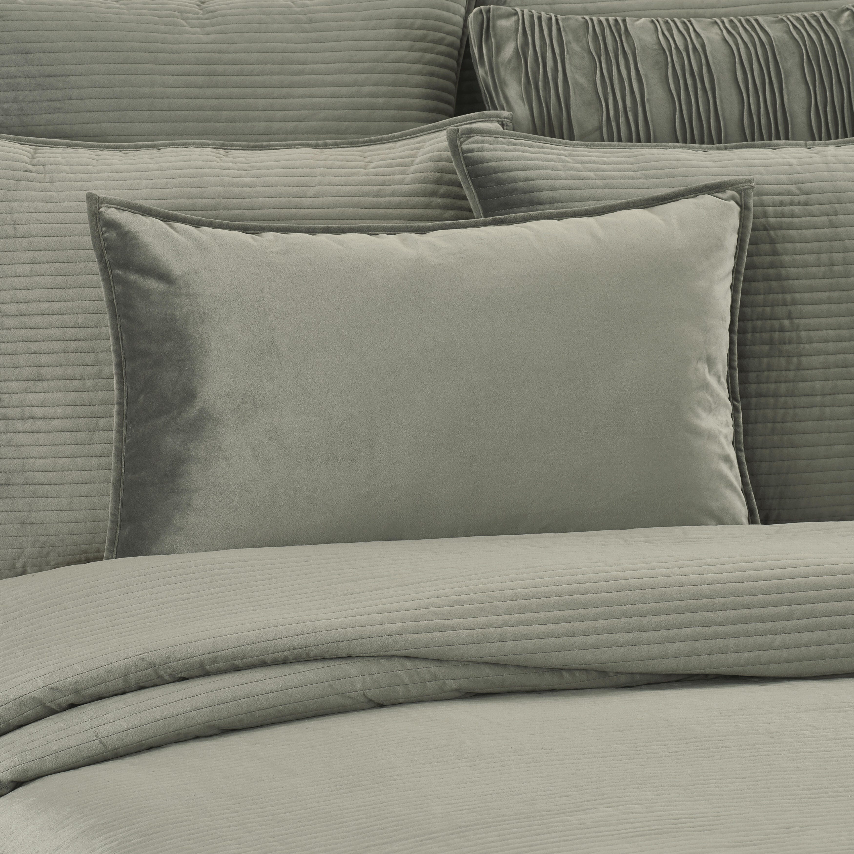 J.Queen New York Townsend Lumbar Decorative Throw Pillow Cover, Charcoal, rollover