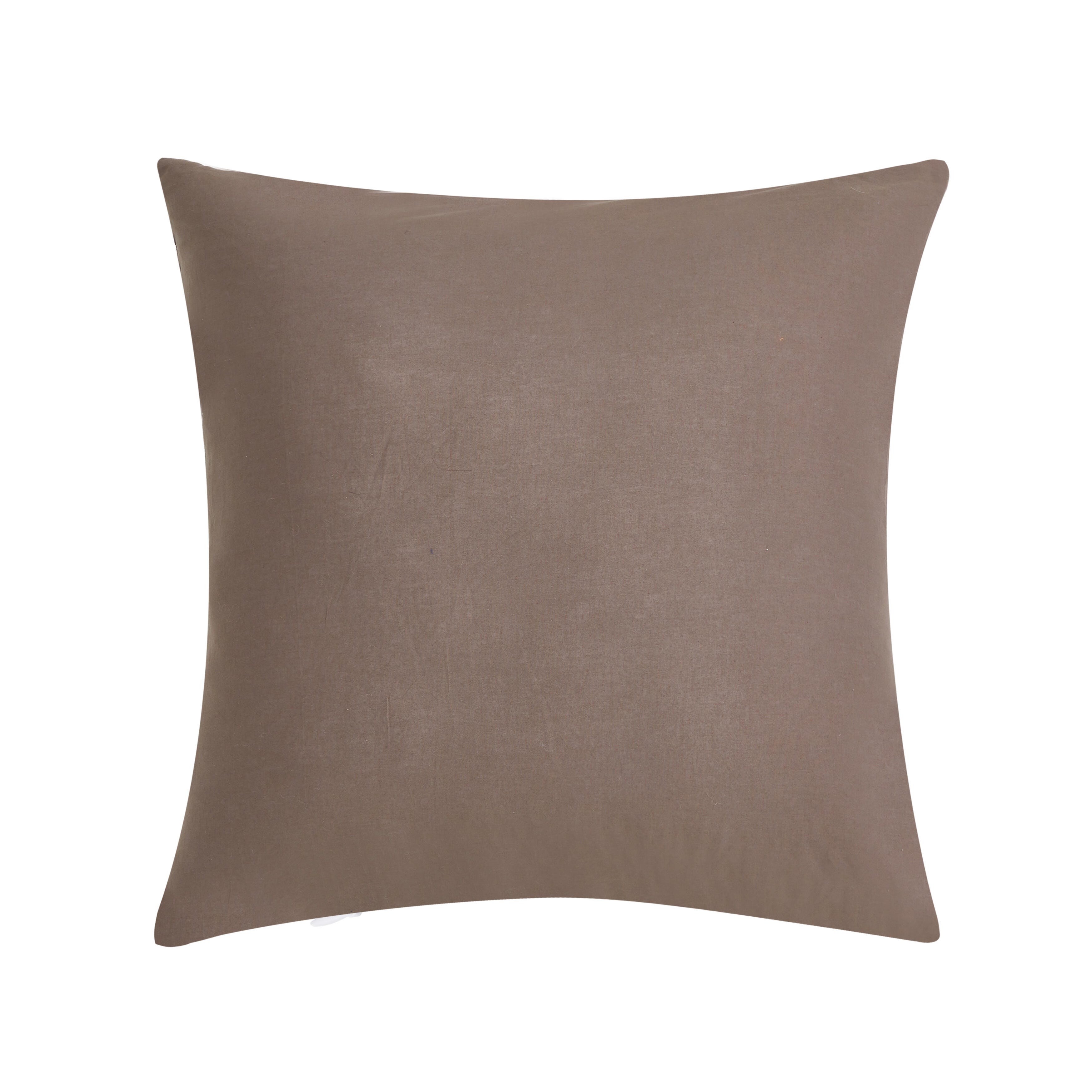Oscar Oliver Valencia 20" Square Quilted Decorative Throw Pillow, Mocha, large