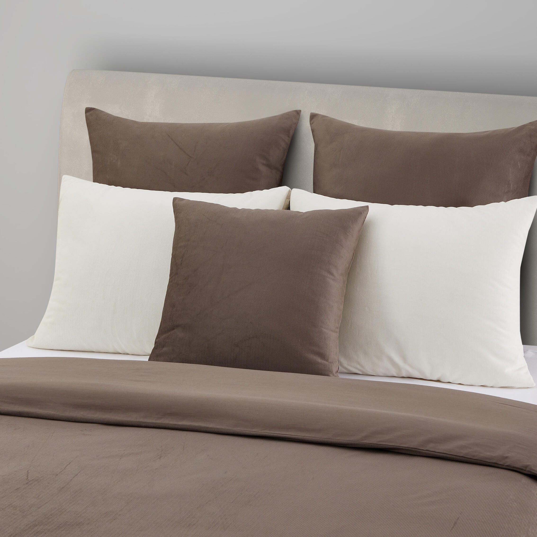 Oscar Oliver Valencia 20" Square Decorative Throw Pillow, Mocha, large