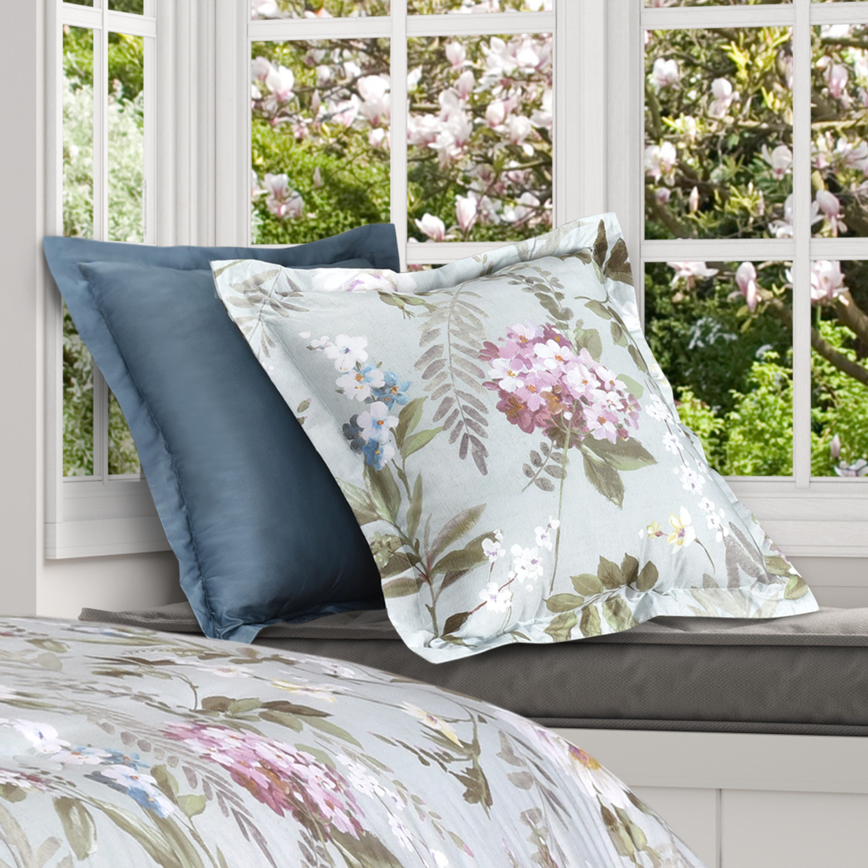 Piper & Wright Sara 20" Square Decorative Throw Pillow, Sea Foam, large