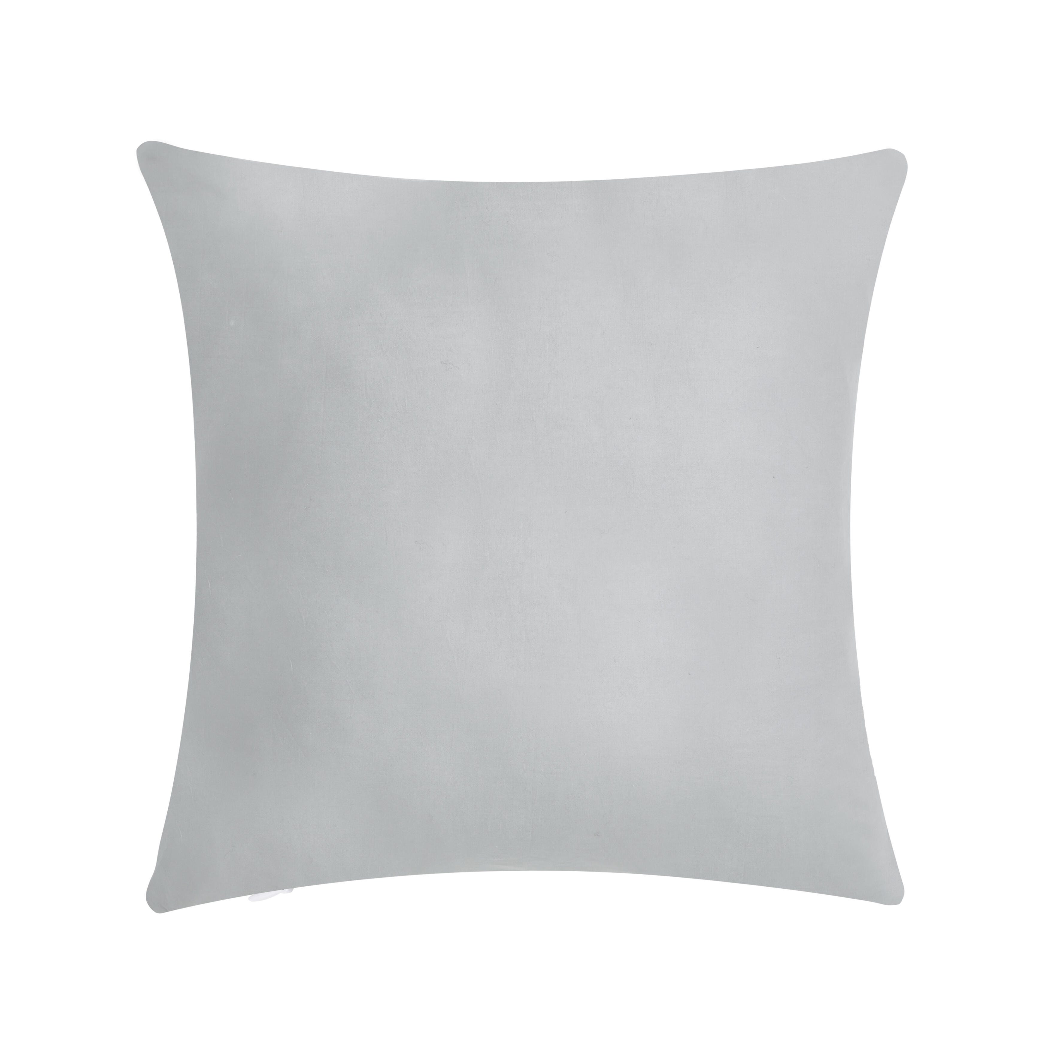 Oscar Oliver Valencia 20" Square Quilted Decorative Throw Pillow, Silver, large
