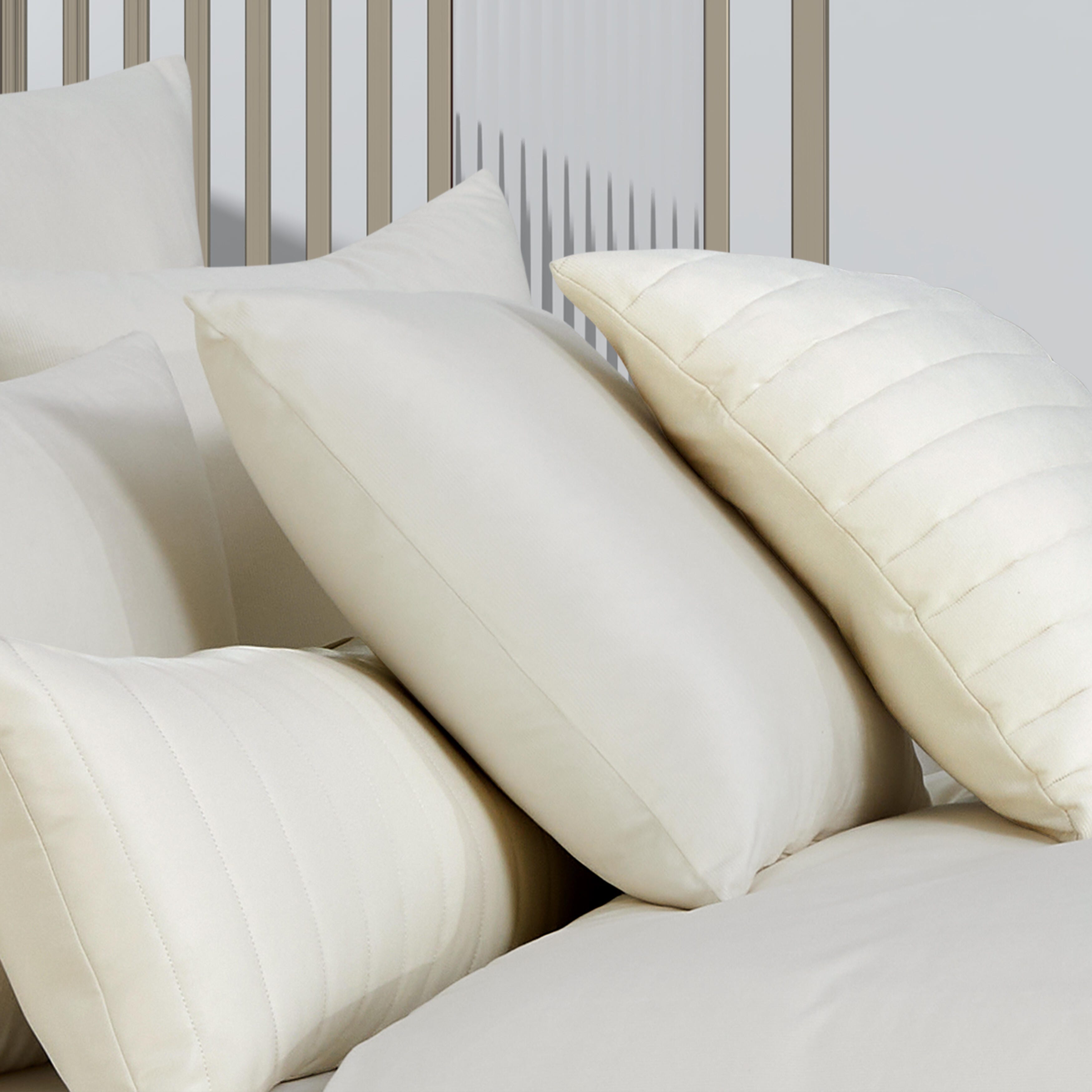 Oscar Oliver Valencia 20" Square Decorative Throw Pillow, Cream, large