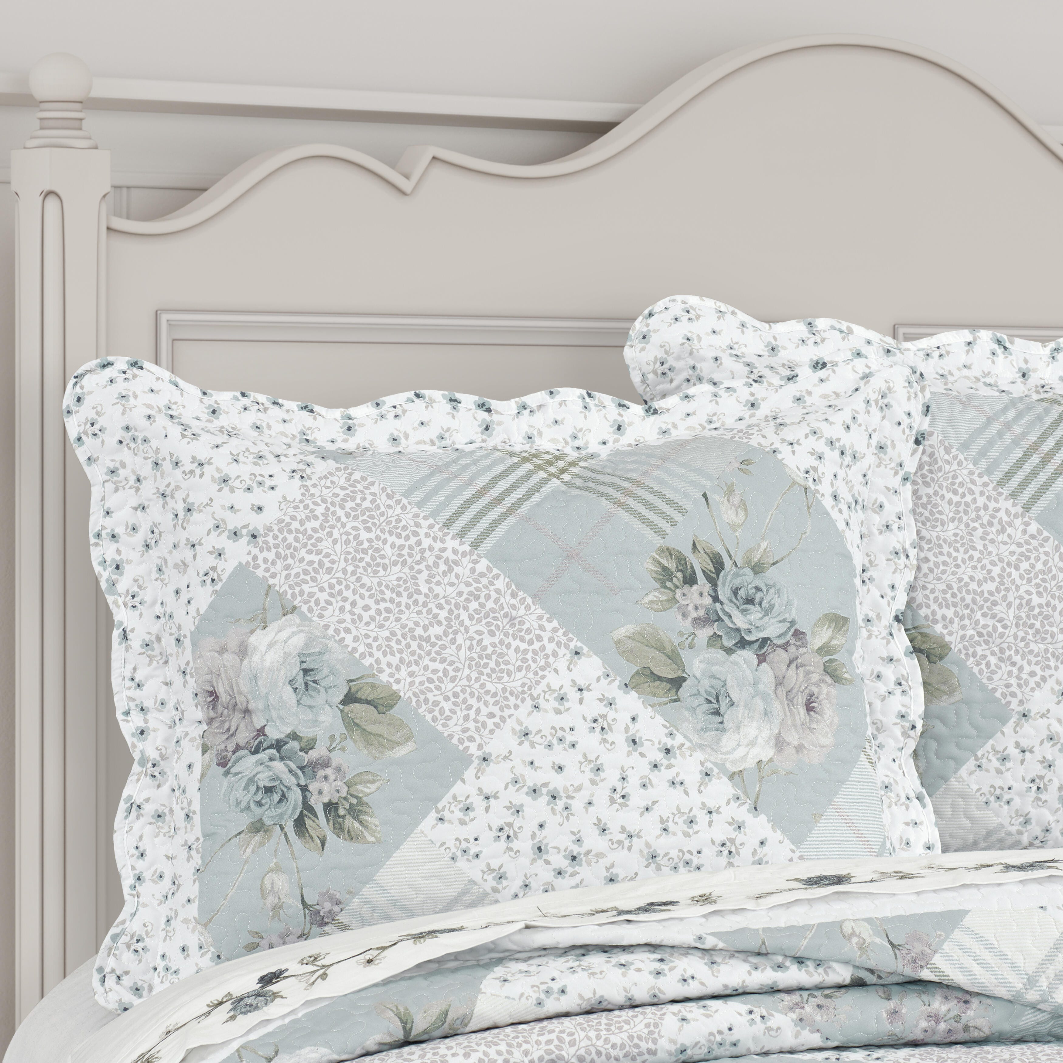 Royal Court Bungalow Twin/Twin XL  2 Piece Quilt Set, Spa, large