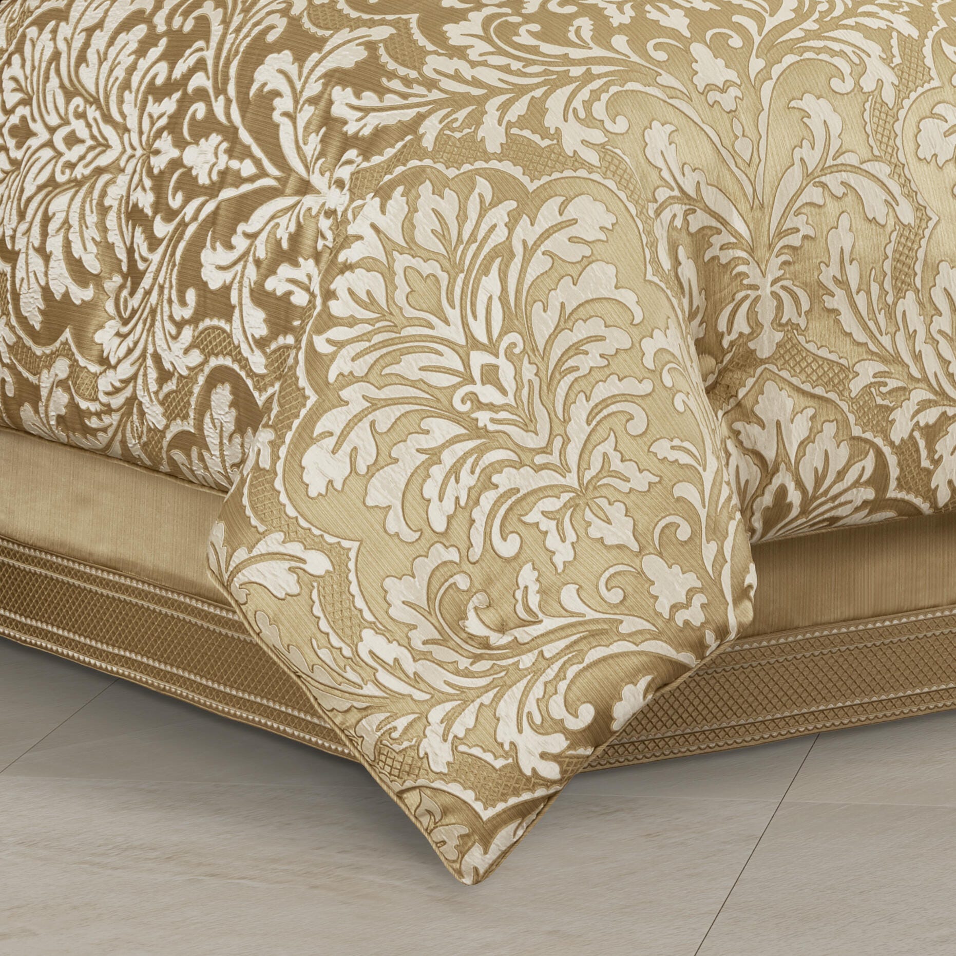 J.Queen New York Aurelia King 2 Piece Comforter Set, Gold, large