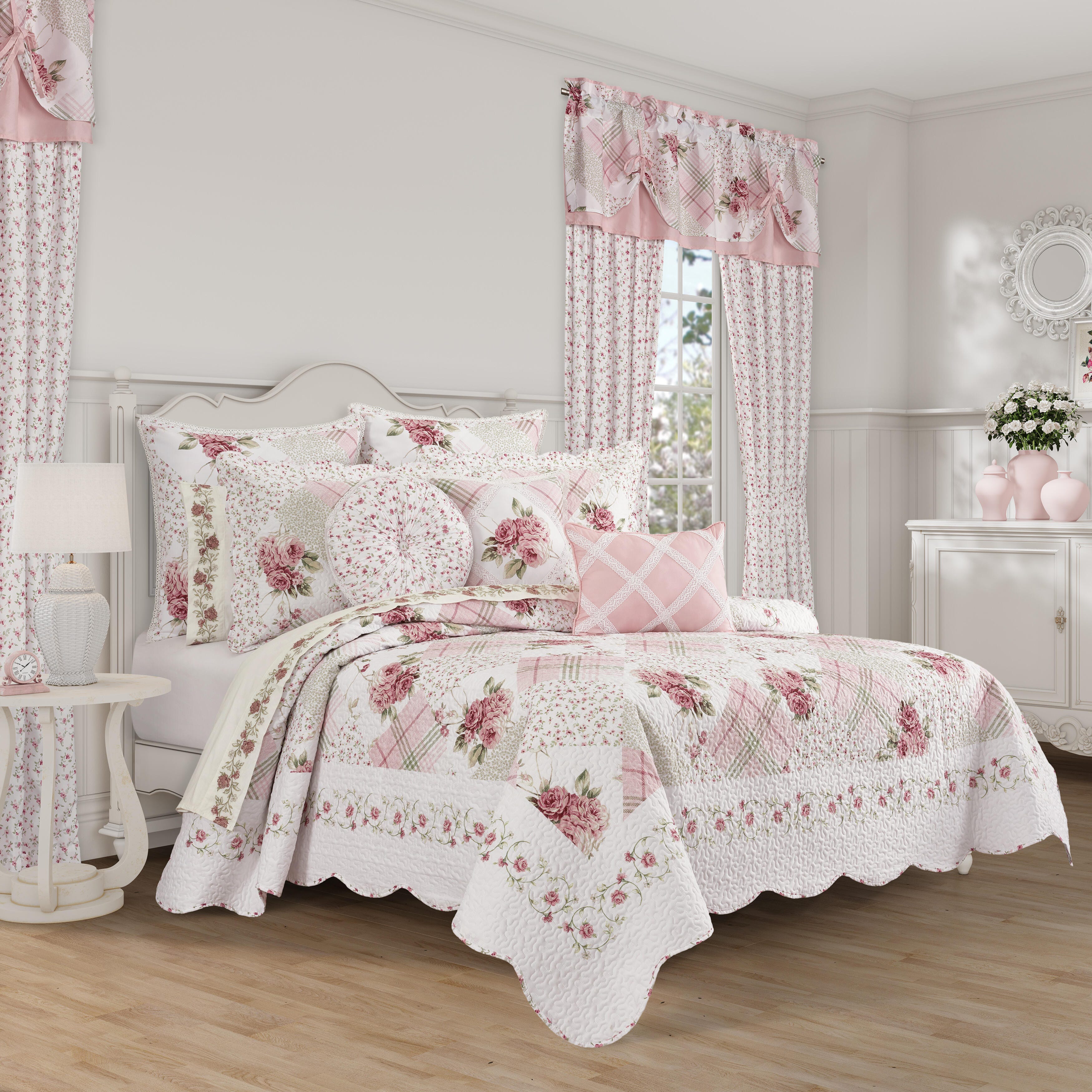 Royal Court Bungalow Twin/Twin XL  2 Piece Quilt Set, Rose, large