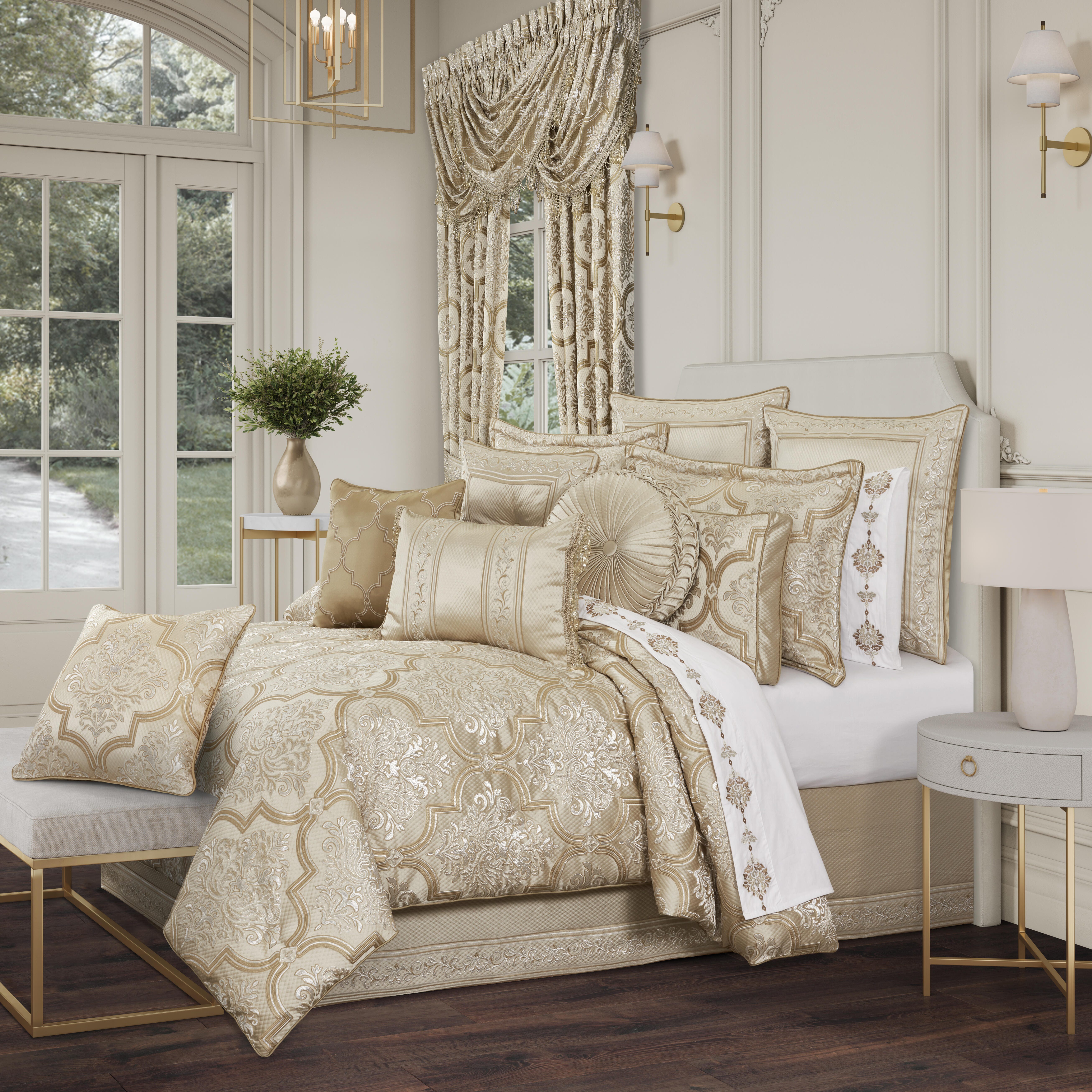J.Queen New York Sezanne Queen 2 Piece Comforter Set, Champagne, large