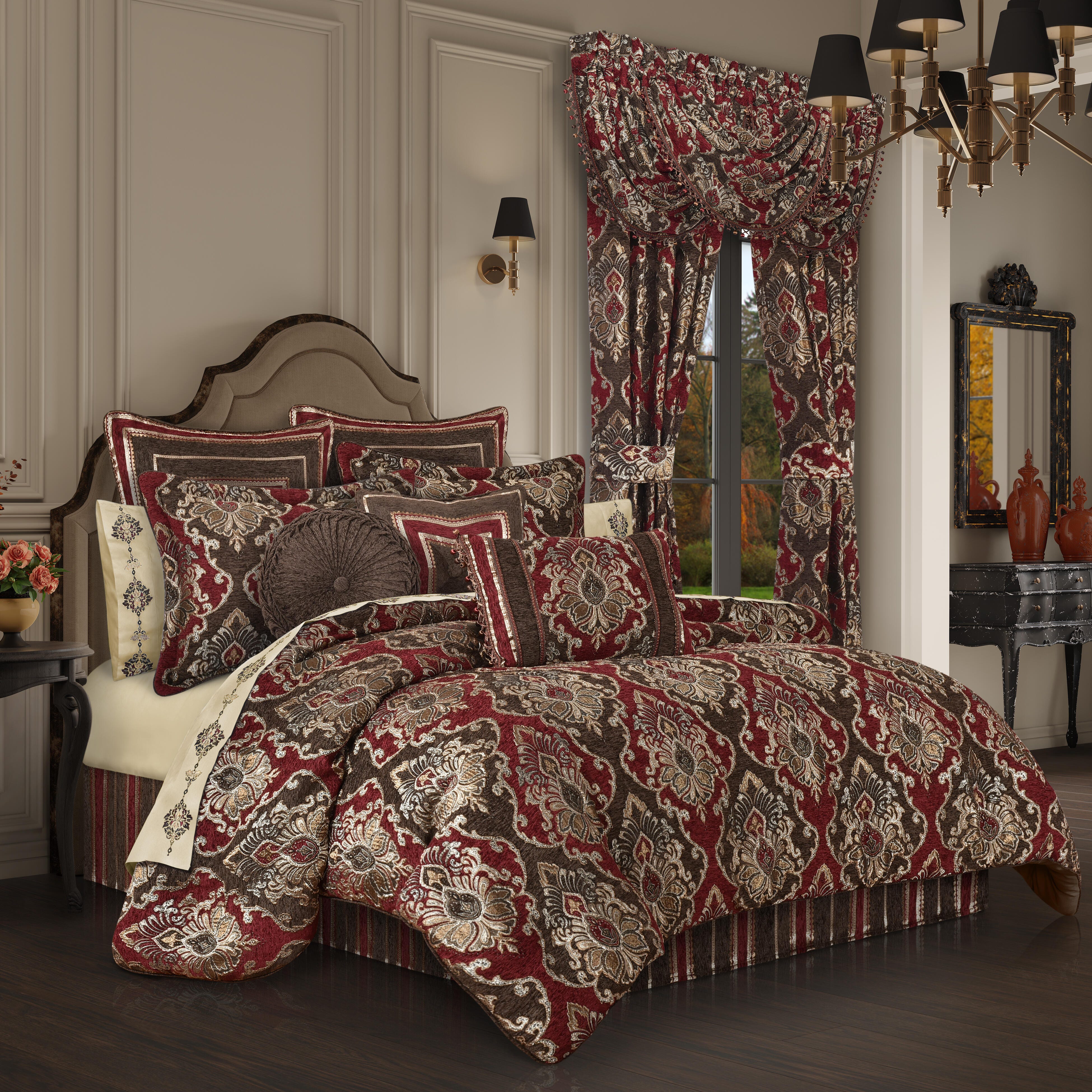 J.Queen New York Cerino California King 2 Piece Comforter Set, Chocolate, rollover
