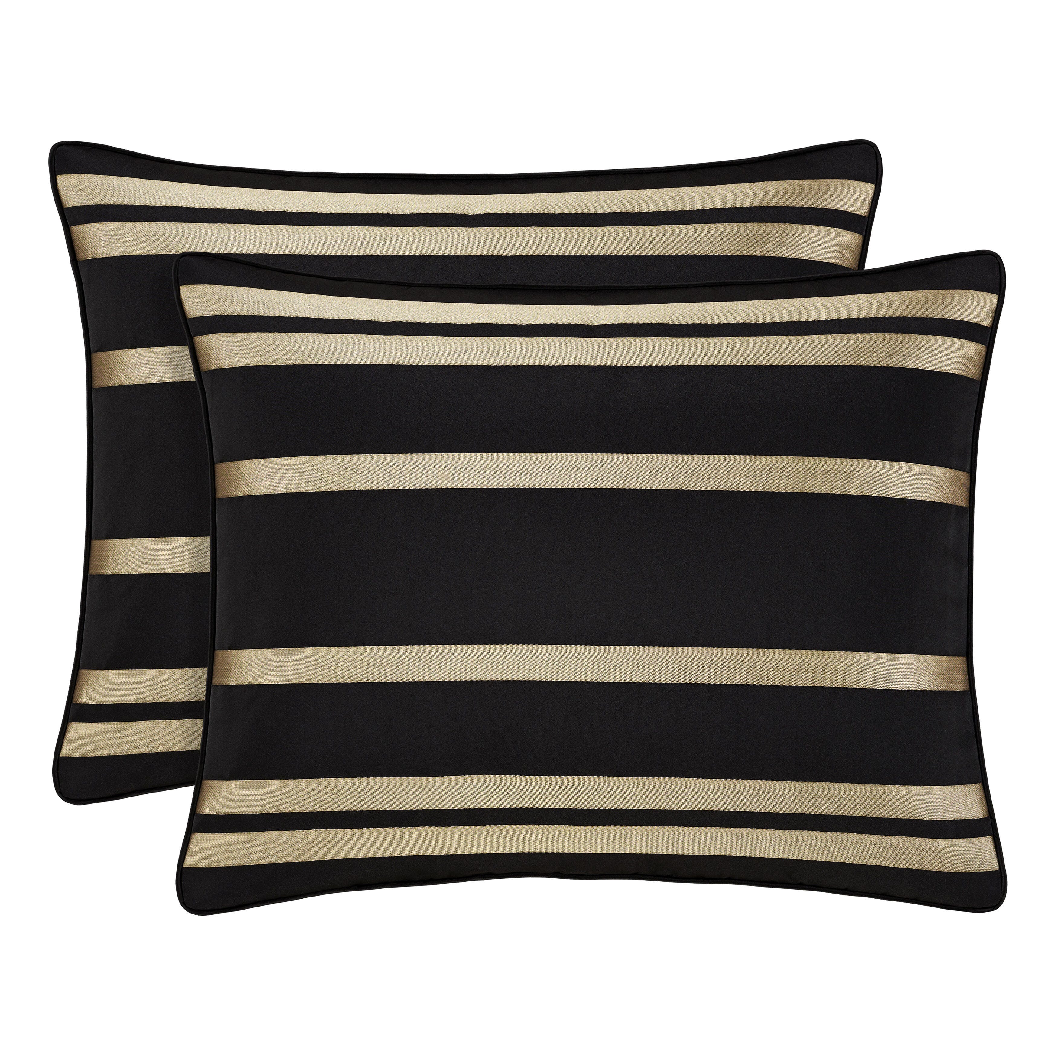 J.Queen New York Calvari  King 2 Piece Comforter Set, Black, large