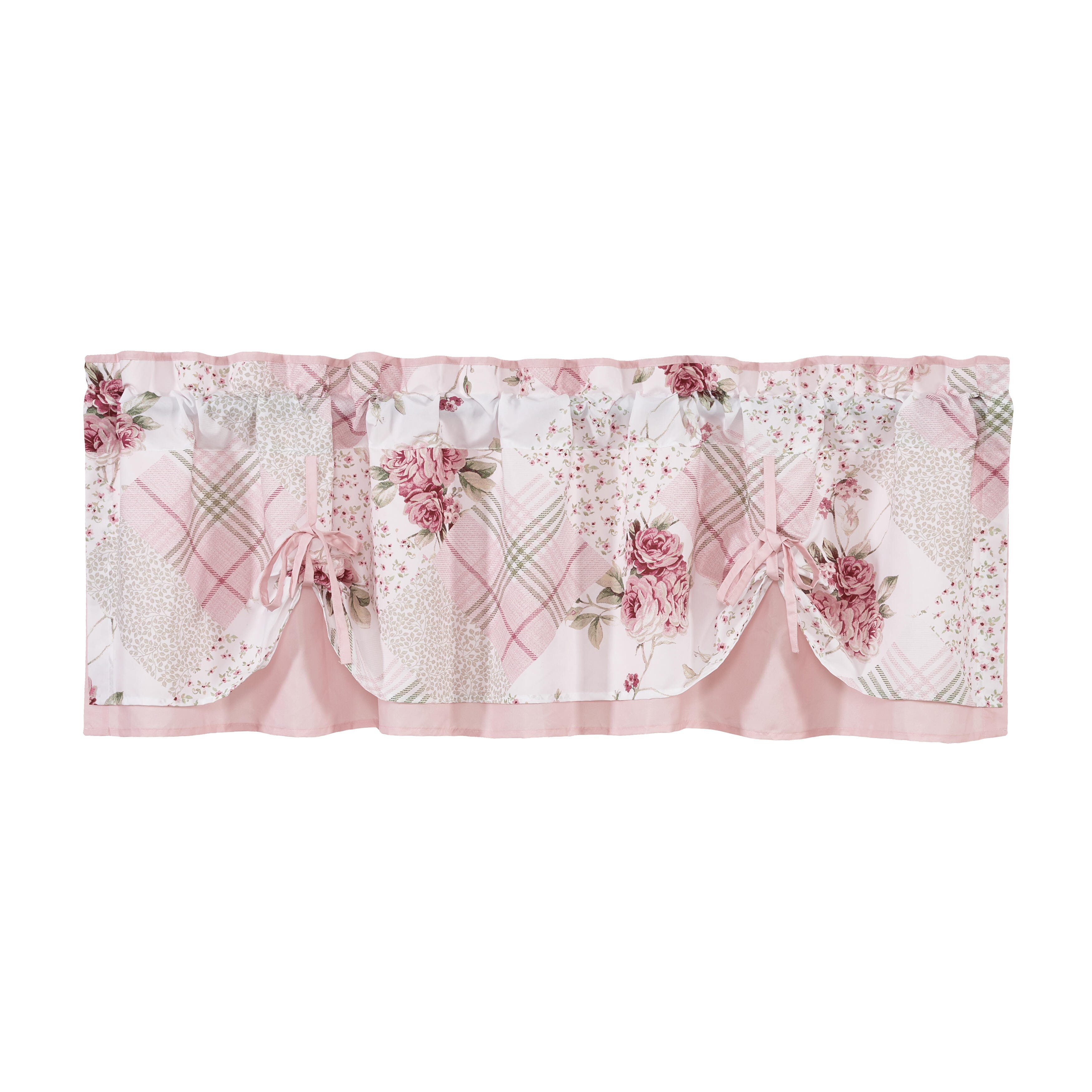 Royal Court Bungalow Tie-Up Window Valance, Rose, large