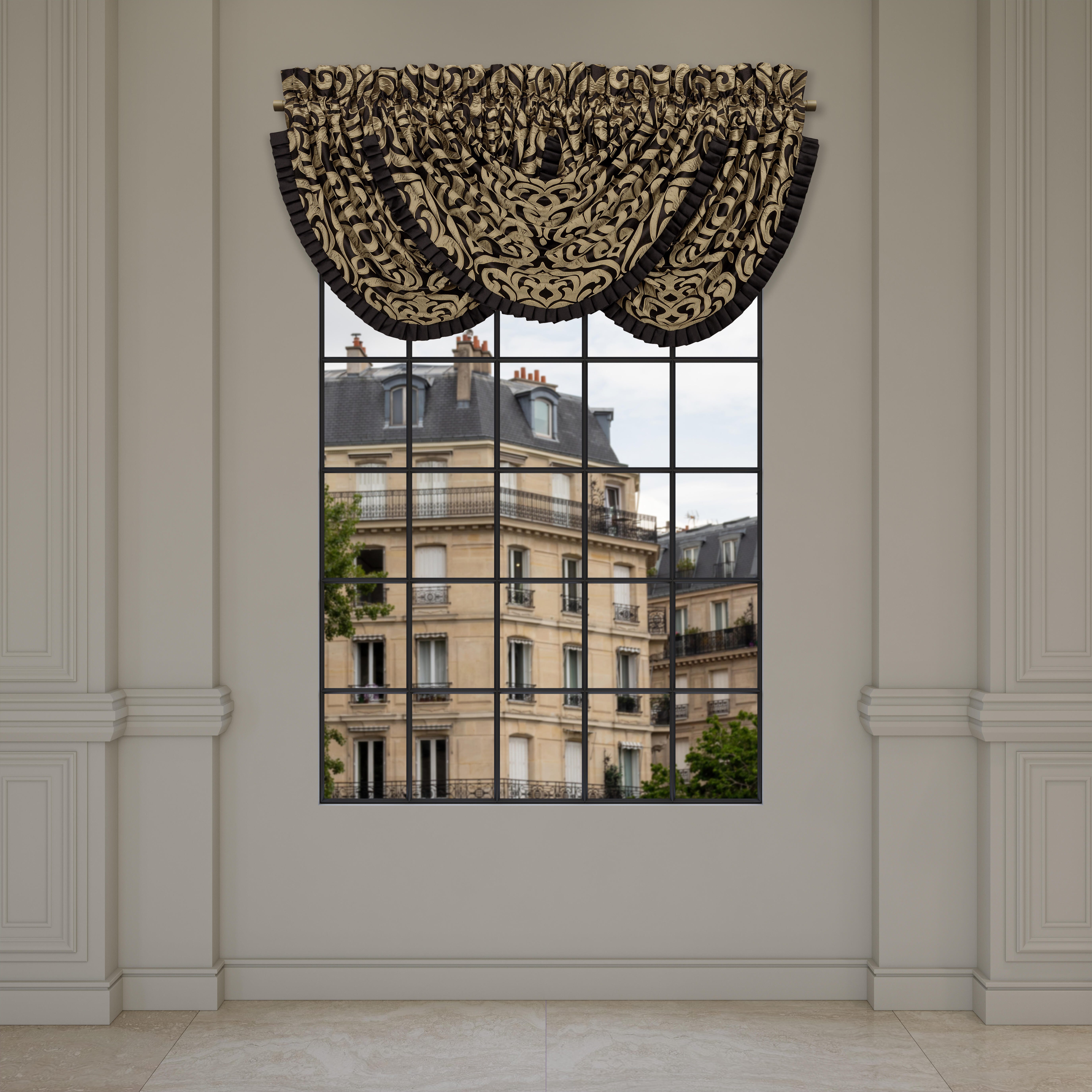 J.Queen New York Bolero  Window Waterfall Valance, , rollover