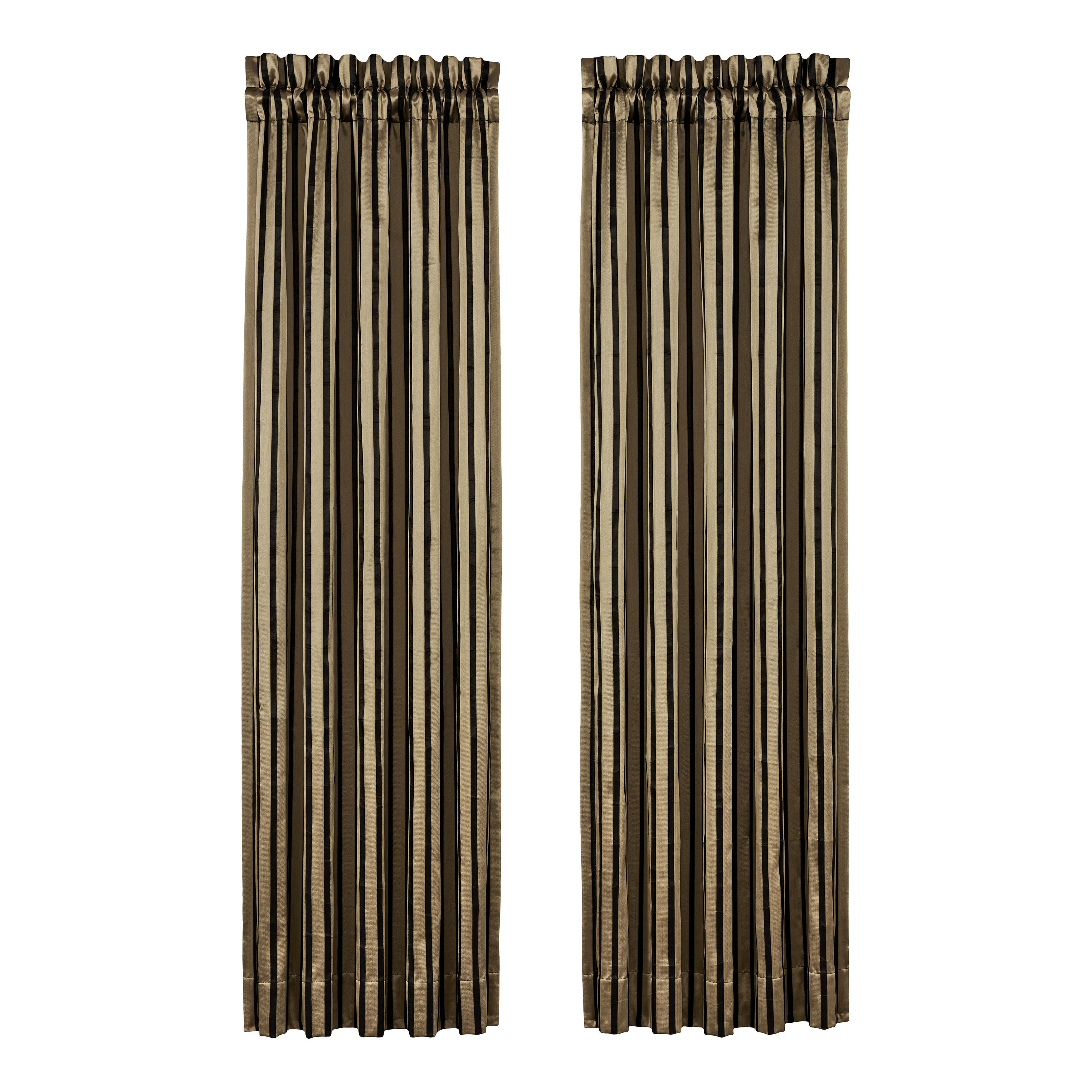 J.Queen New York Calvari  84" Window Panel Pair, Black, large
