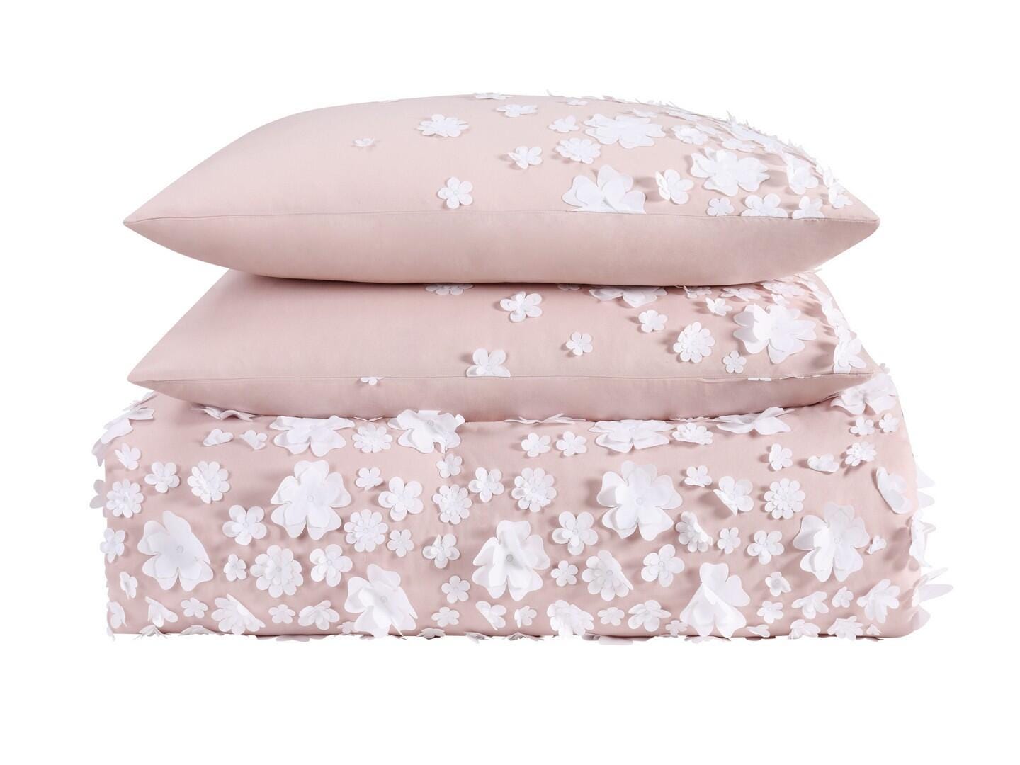 Christian Siriano NY Confetti Flowers 3 Piece Full/Queen Duvet Cover Set, Pink, rollover
