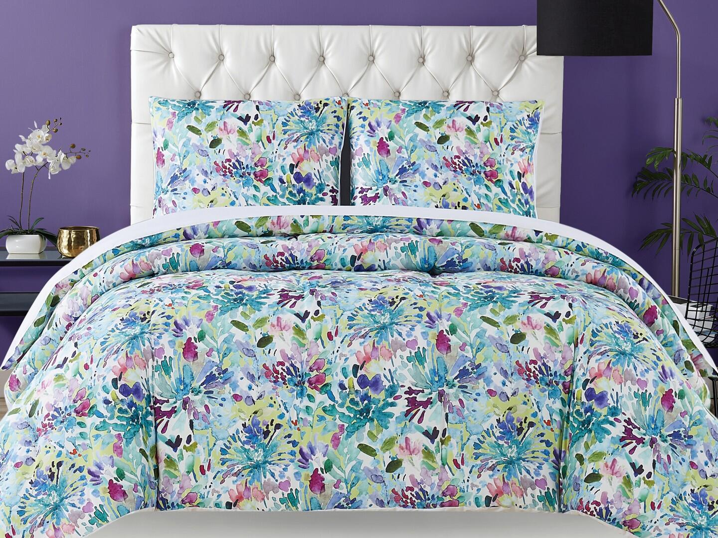 Christian Siriano NY Dahlia 3 Piece Full/Queen Comforter Set, Multi, large