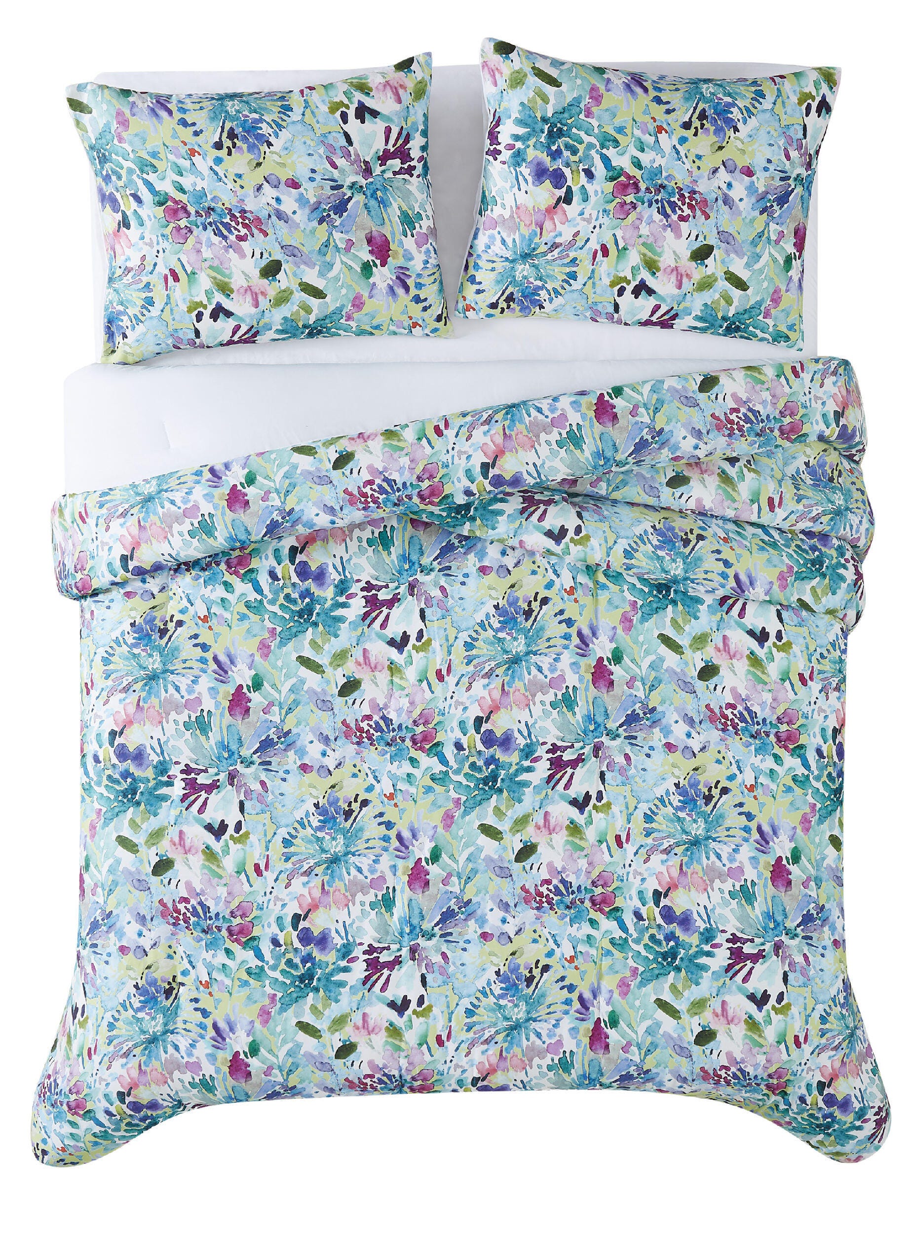 Christian Siriano NY Dahlia 3 Piece King Comforter Set, Multi, large