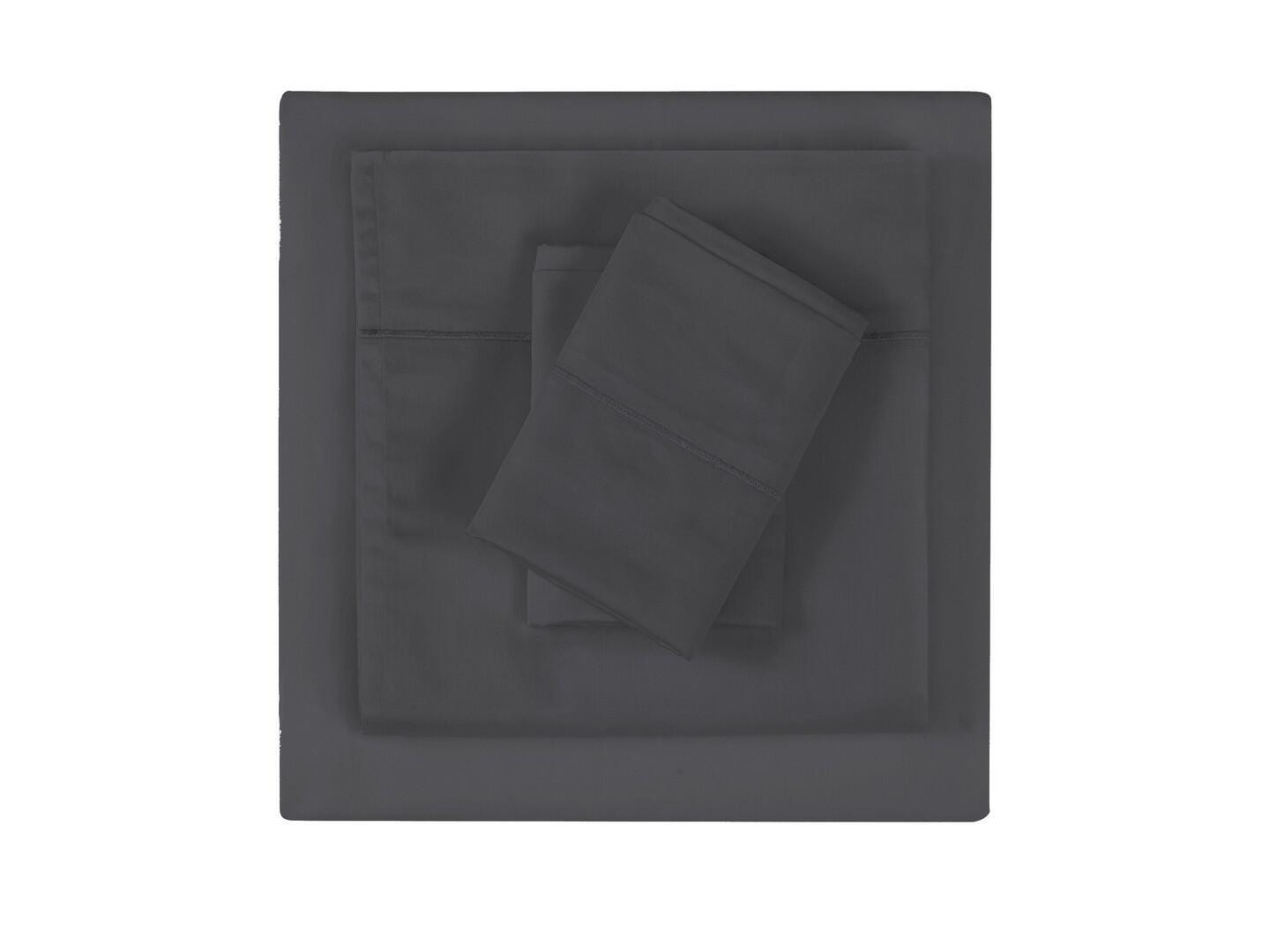Christian Siriano NY 4 Piece Queen Sheet Set, Dark Gray, rollover