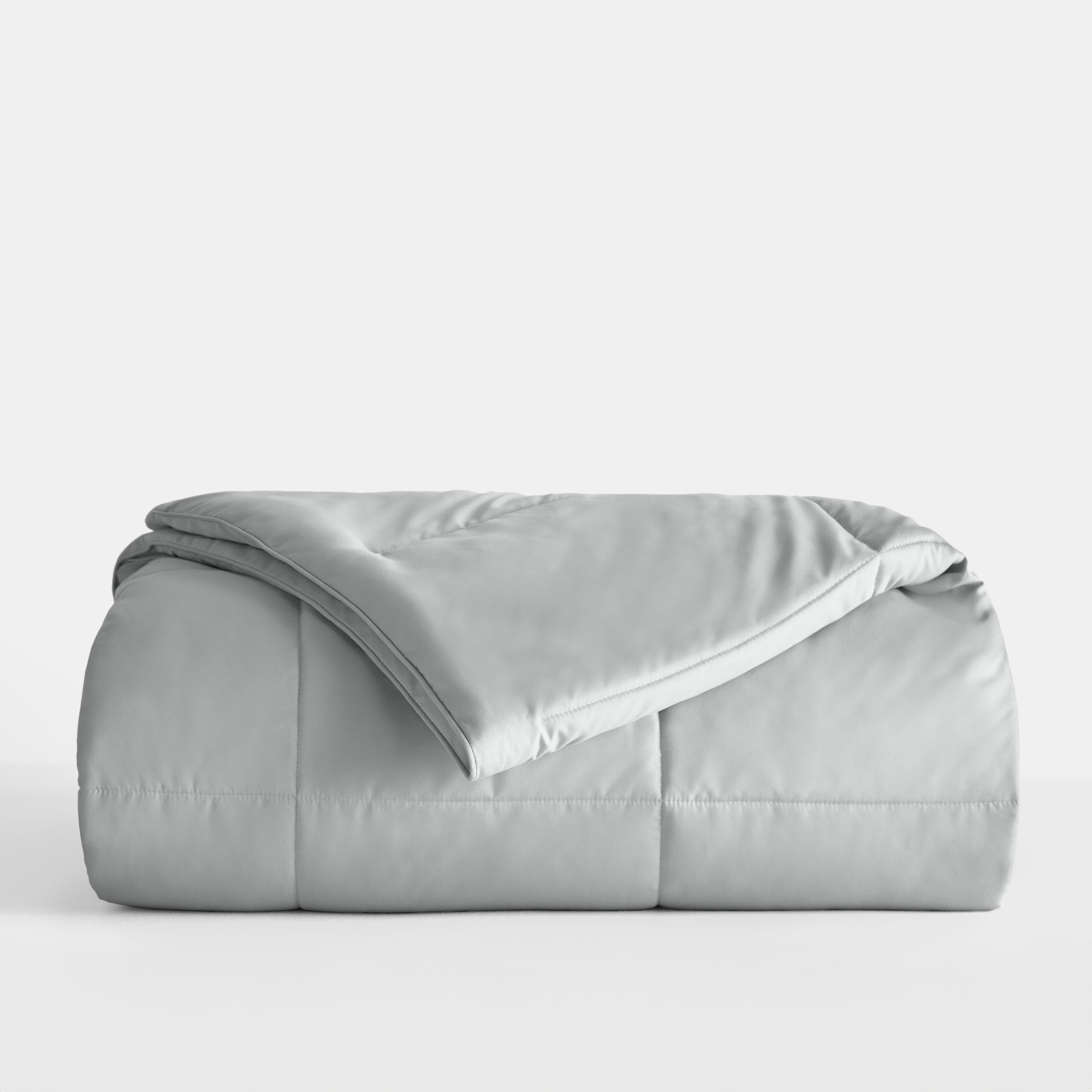 iEnjoy Home King/California King Solid Comforter Set, Light Gray, large
