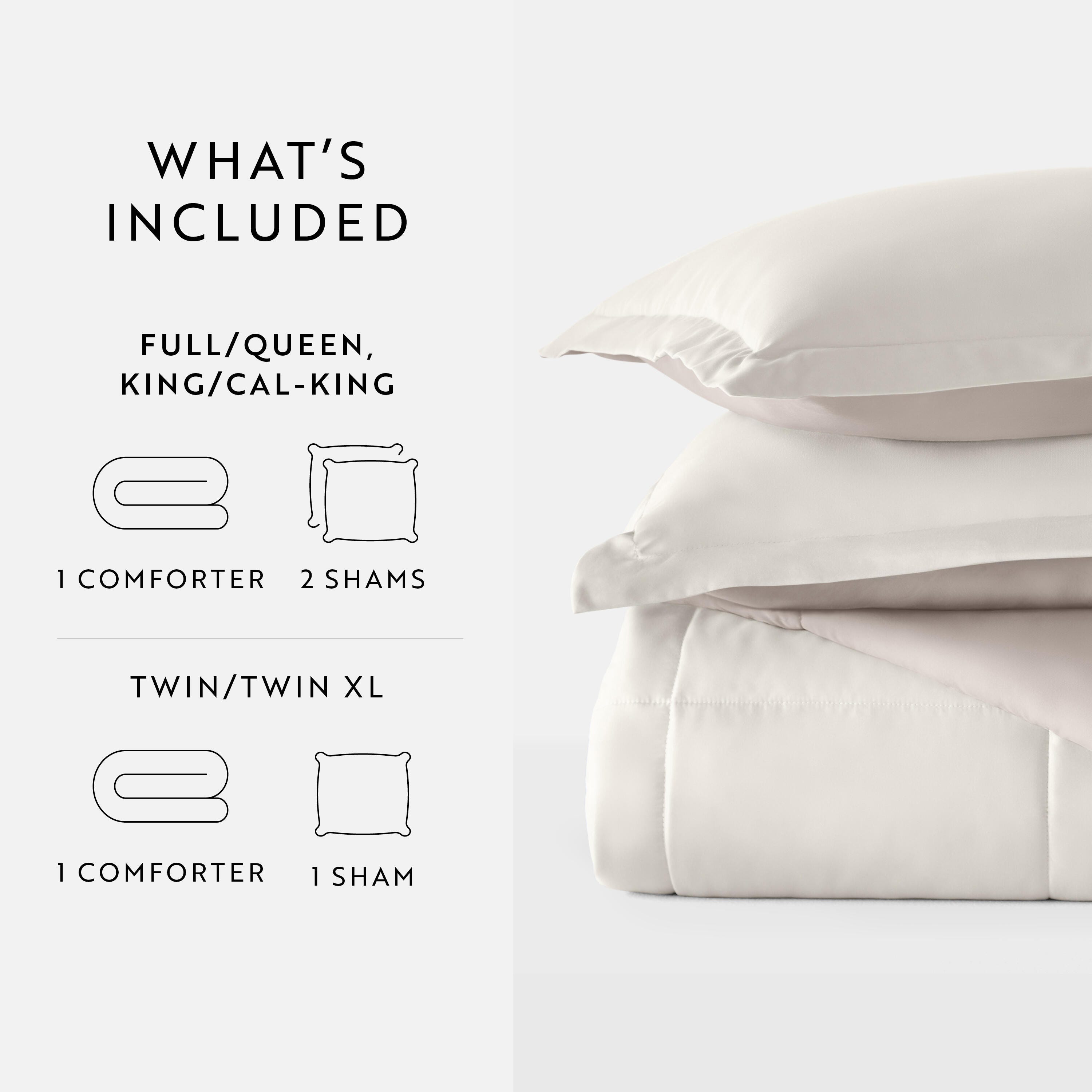 iEnjoy Home King/California King Comforter Set, Natural/Latte, large