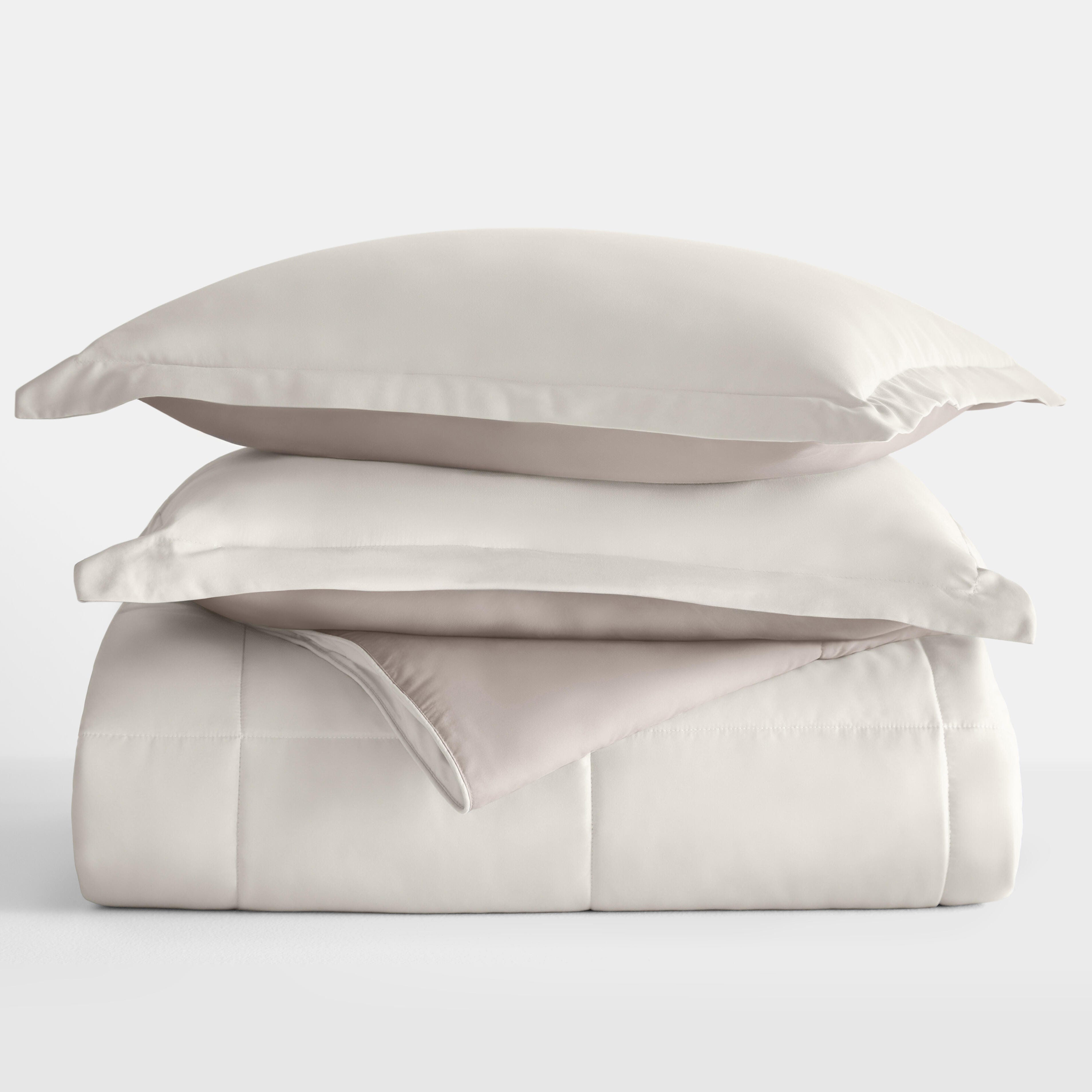 iEnjoy Home Full/Queen Comforter Set, Natural/Latte, large