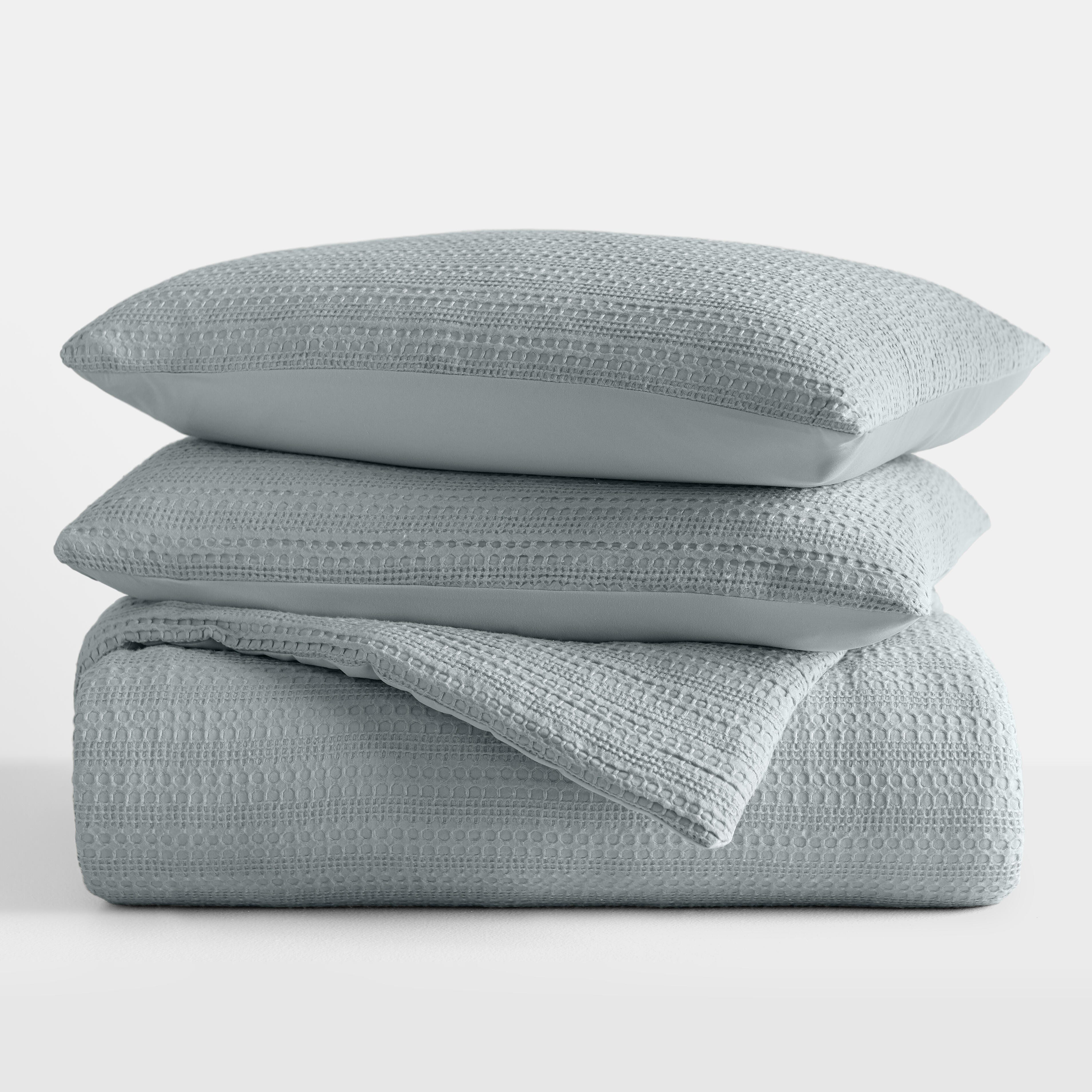 iEnjoy Home 3 Piece Full/Queen Comforter Set, Light Blue, large