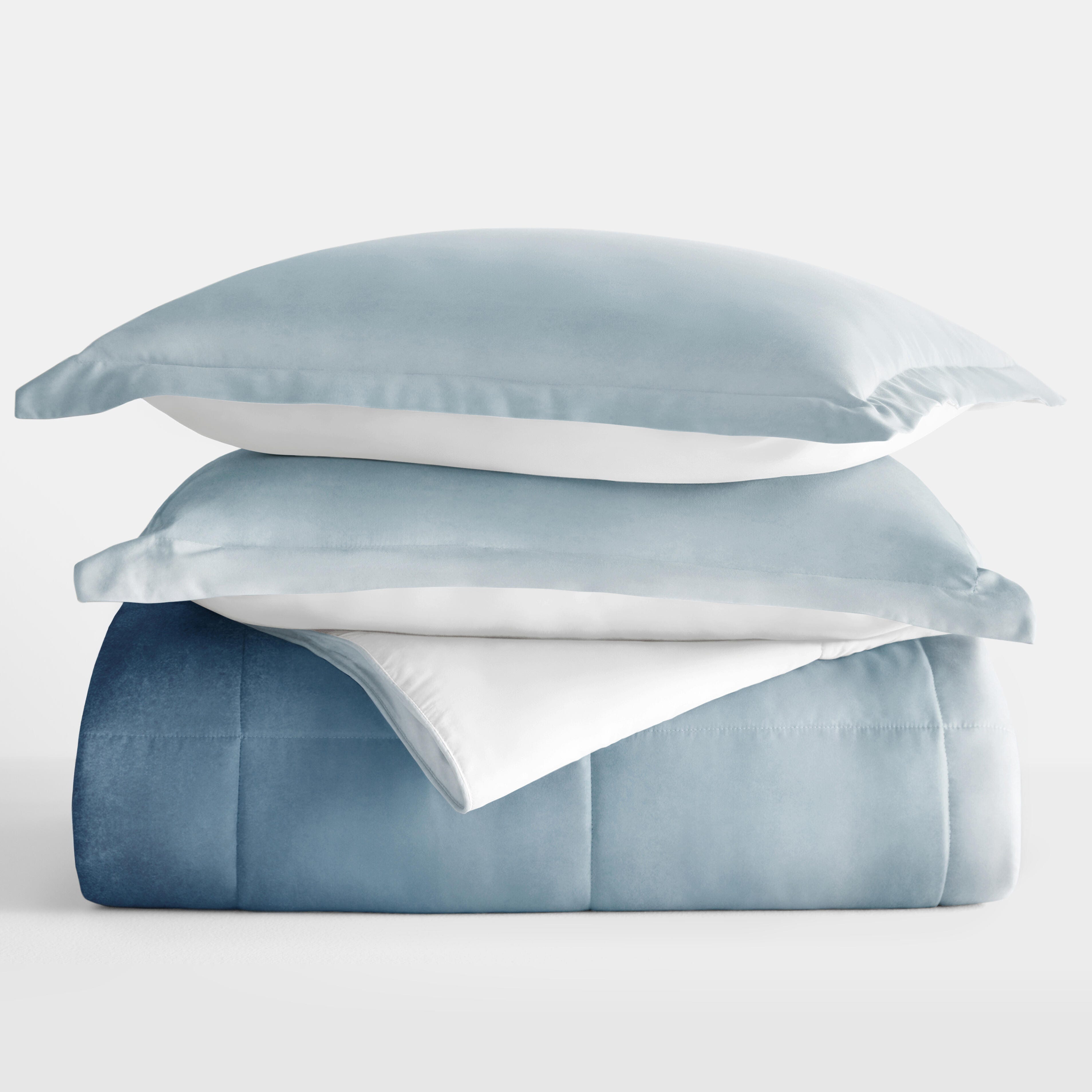 iEnjoy Home Ocean Waves Twin/Twin XL Comforter Set, Light Blue, large