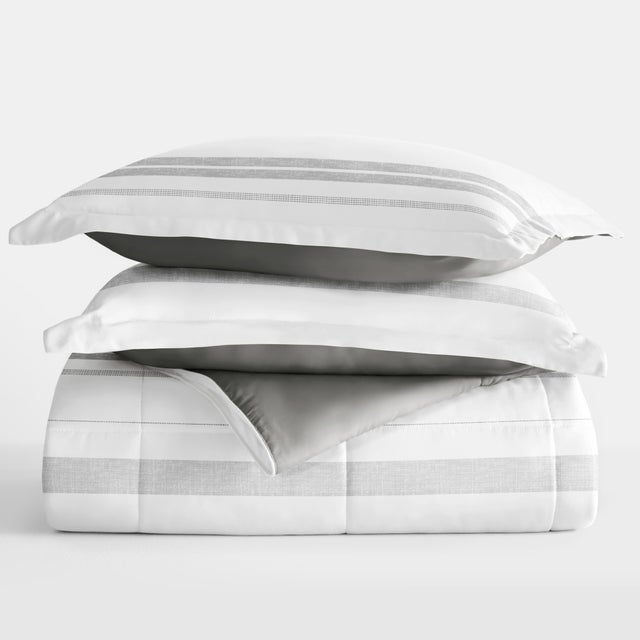 iEnjoy Home Fog Stitched Full/Queen Comforter Set