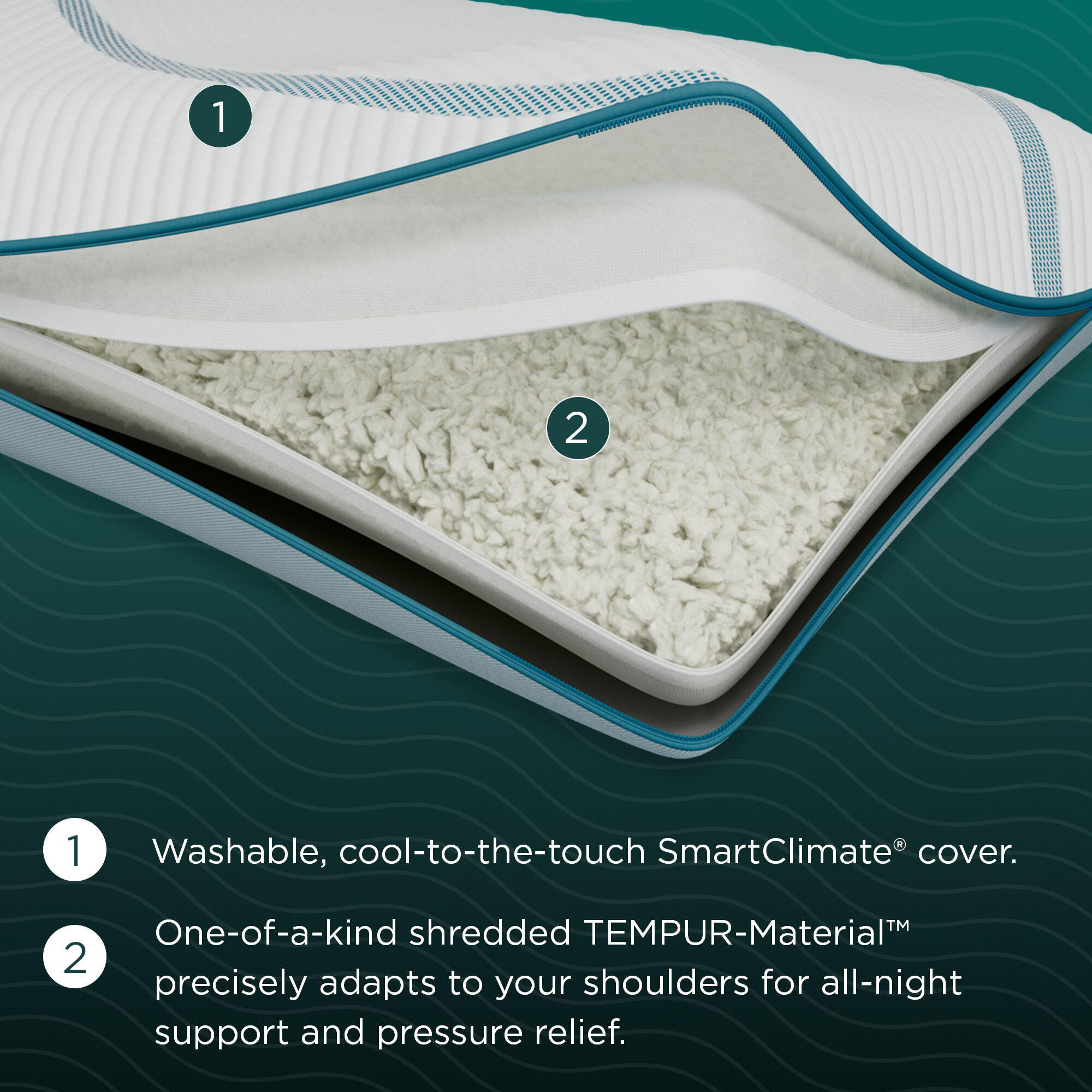 TEMPUR-Adapt® Adjustable King Pillow, , large