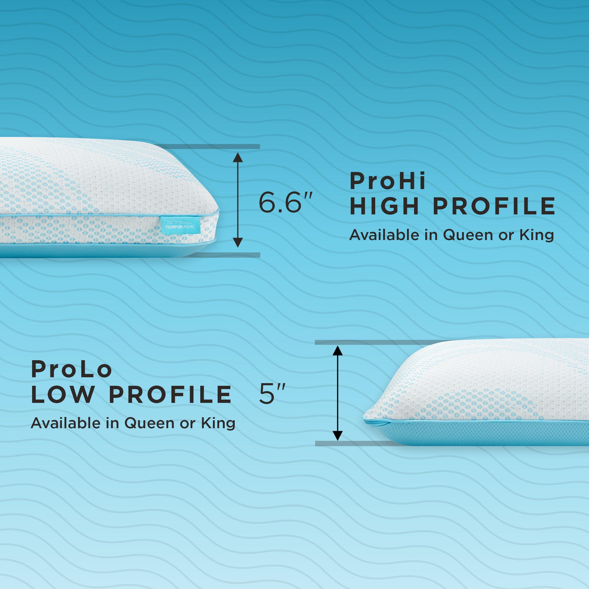 TEMPUR-Breeze® ProLo Queen Pillow, , large