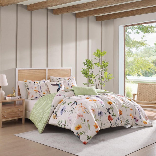 Bebejan® Fresh Cut Flowers 5 Piece Reversible King Comforter Set