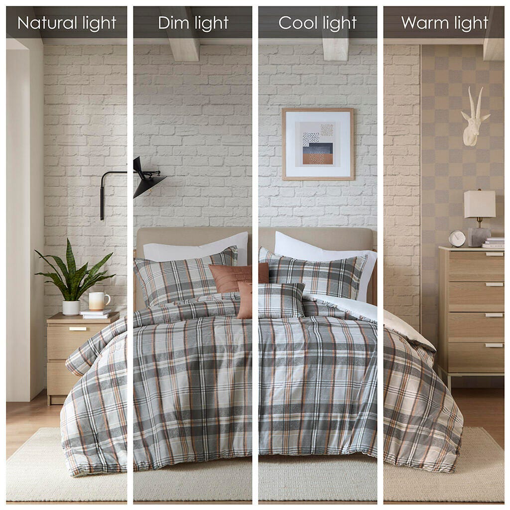 Intelligent Design Plaid Full/Queen Comforter Set, , large