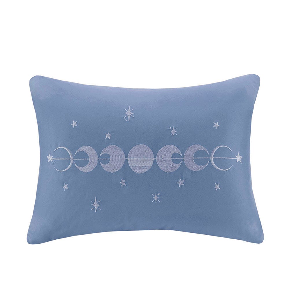 Intelligent Design Velvet Twin/Twin XL Comforter Set with Throw Pillow, Blue, large