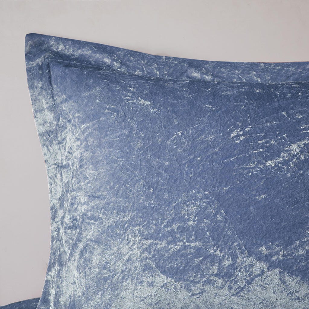 Intelligent Design Velvet Twin/Twin XL Comforter Set with Throw Pillow, Blue, large