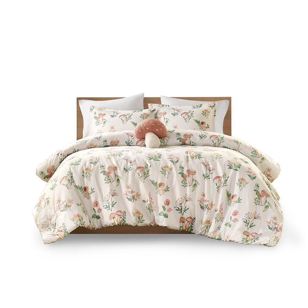 Intelligent Design Mushroom Garden Twin/Twin XL Comforter Set, Green, rollover