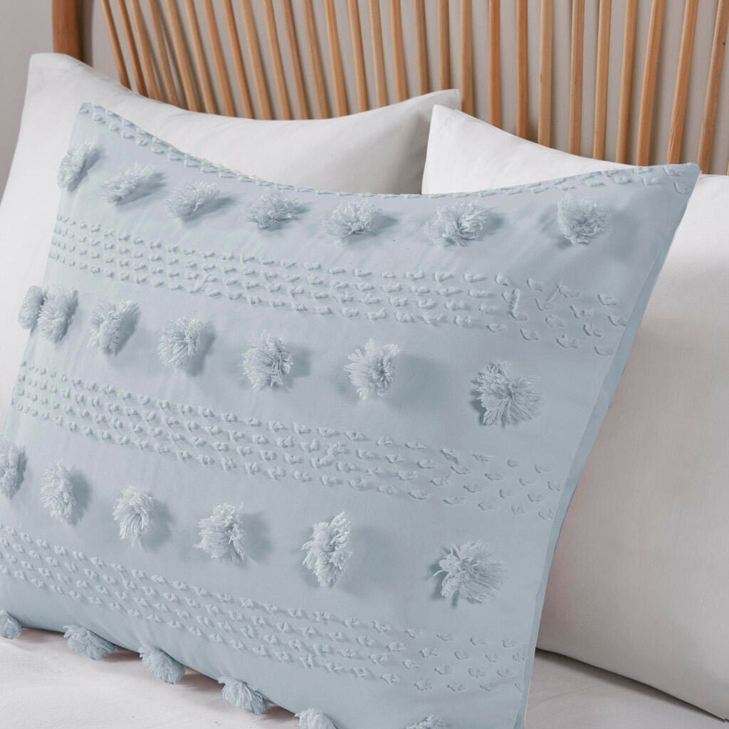 Intelligent Design Clip Jacquard Full/Queen Comforter Set, Blue, large