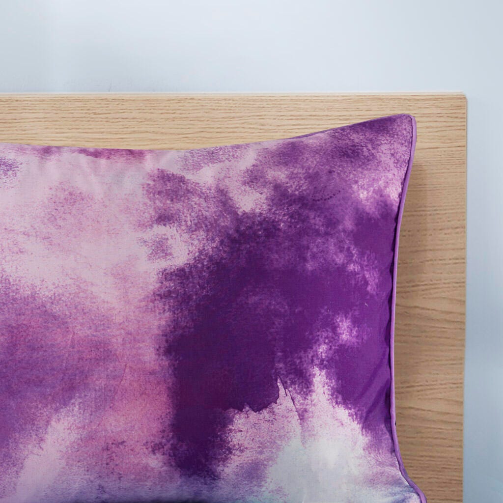 Intelligent Design Dye Printed Full/Queen Comforter Set with Throw Pillow, Lavender, large