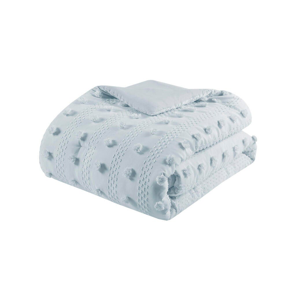 Intelligent Design Clip Jacquard King/California King Comforter Set, Blue, large