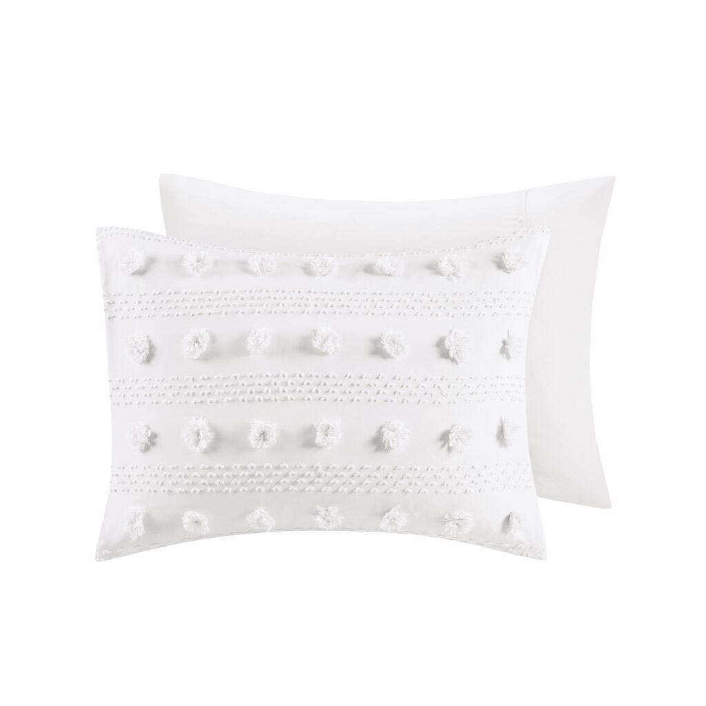 Intelligent Design Clip Jacquard Full/Queen Comforter Set, Ivory, large