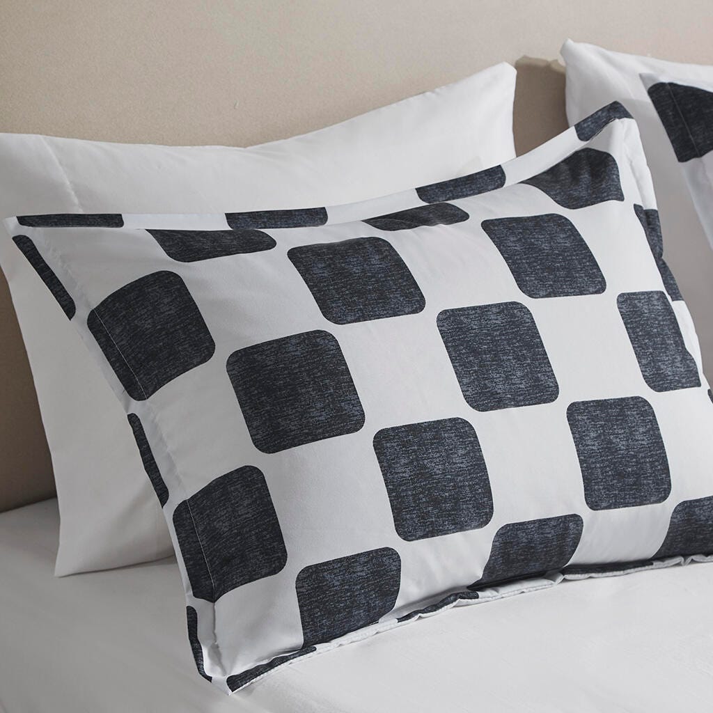 Intelligent Design Checkered Full/Queen Comforter Set, , large