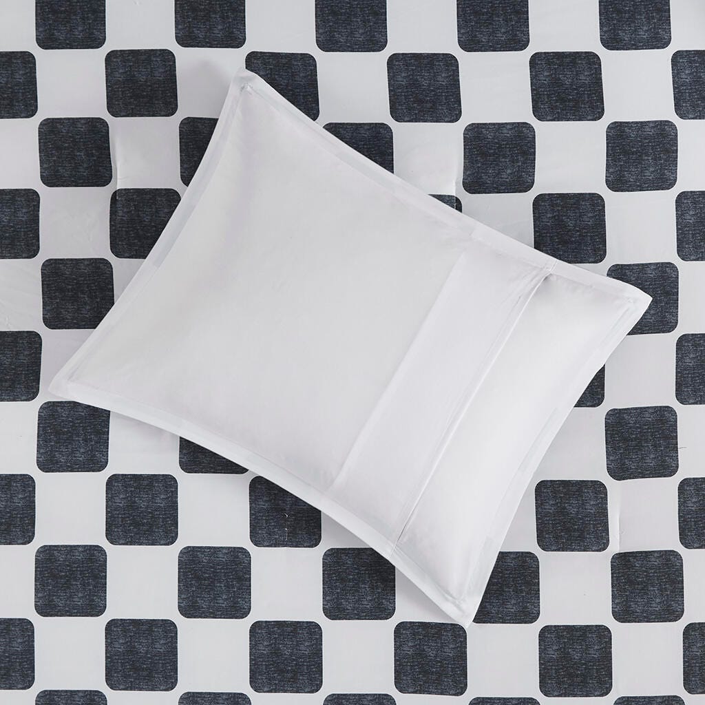 Intelligent Design Checkered Full/Queen Comforter Set, , large