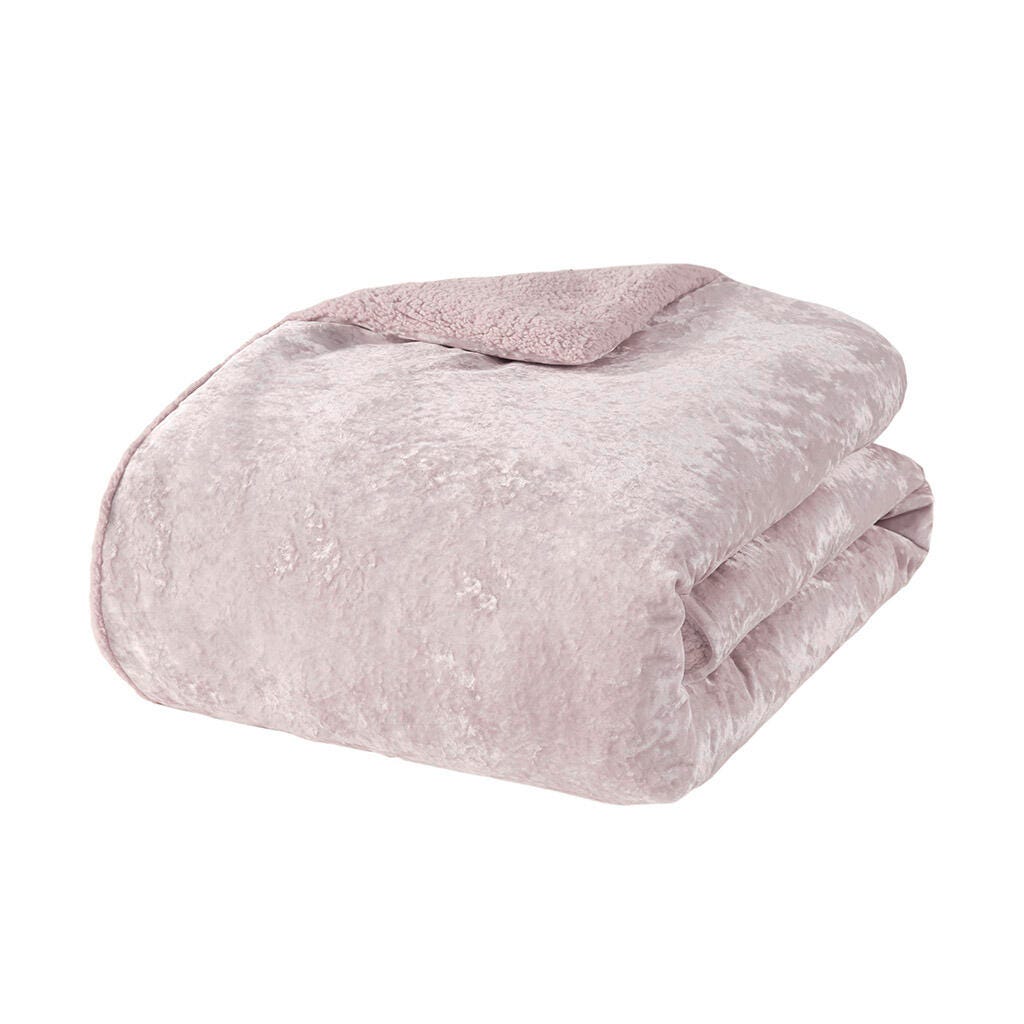 Intelligent Design Crushed Velvet Sherpa Reversible Full/Queen Comforter Set, Lavender, large