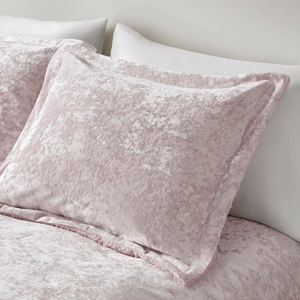 Intelligent Design Crushed Velvet Sherpa Reversible Full/Queen Comforter Set, Lavender, large