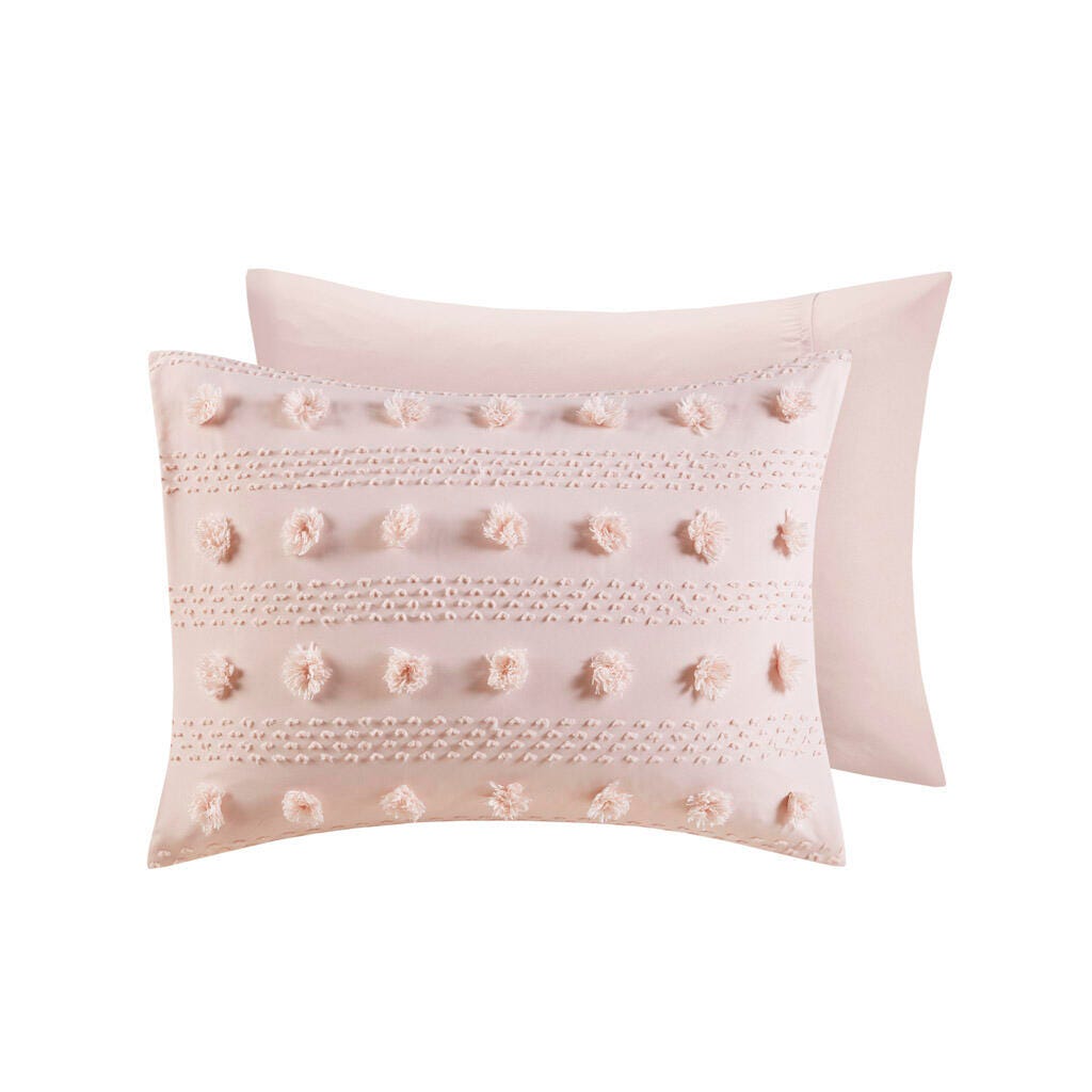 Intelligent Design Clip Jacquard Full/Queen Comforter Set, Pink, large
