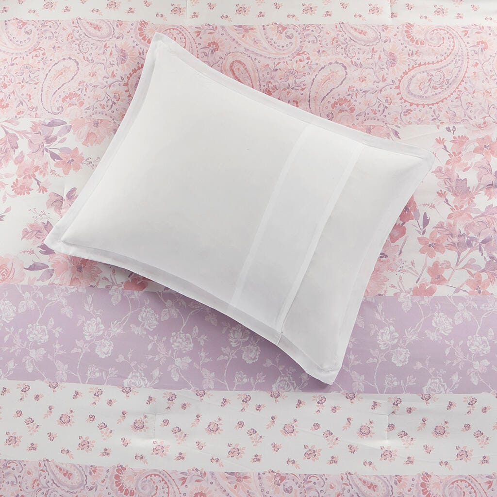 Intelligent Design Floral Paisley Full/Queen Comforter Set, Pink, large