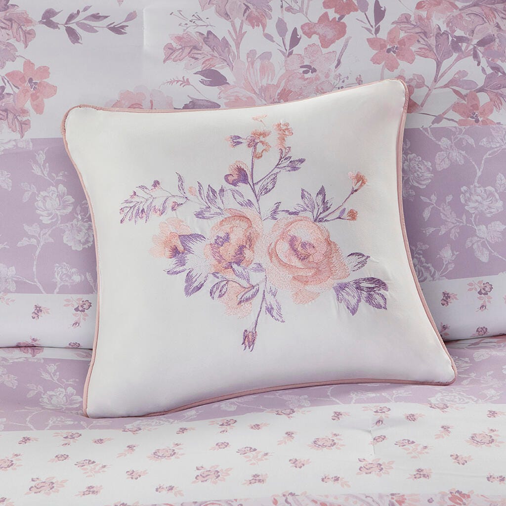 Intelligent Design Floral Paisley Full/Queen Comforter Set, Pink, large