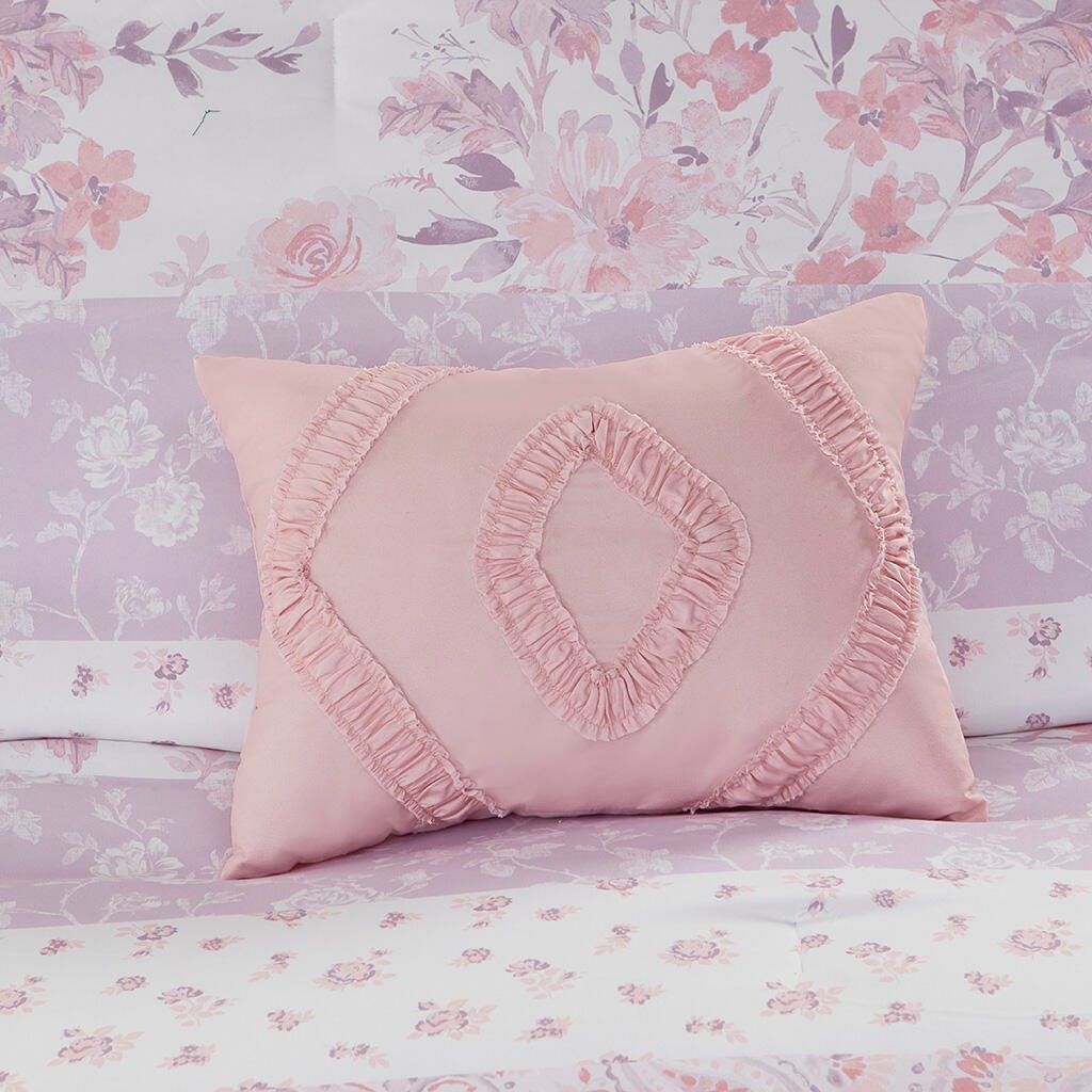 Intelligent Design Floral Paisley Full/Queen Comforter Set, Pink, large