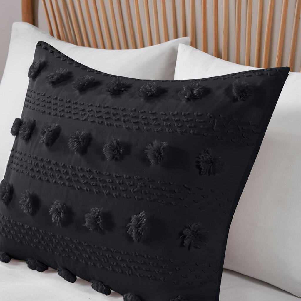 Intelligent Design Clip Jacquard Twin/Twin XL Comforter Set, Black, large