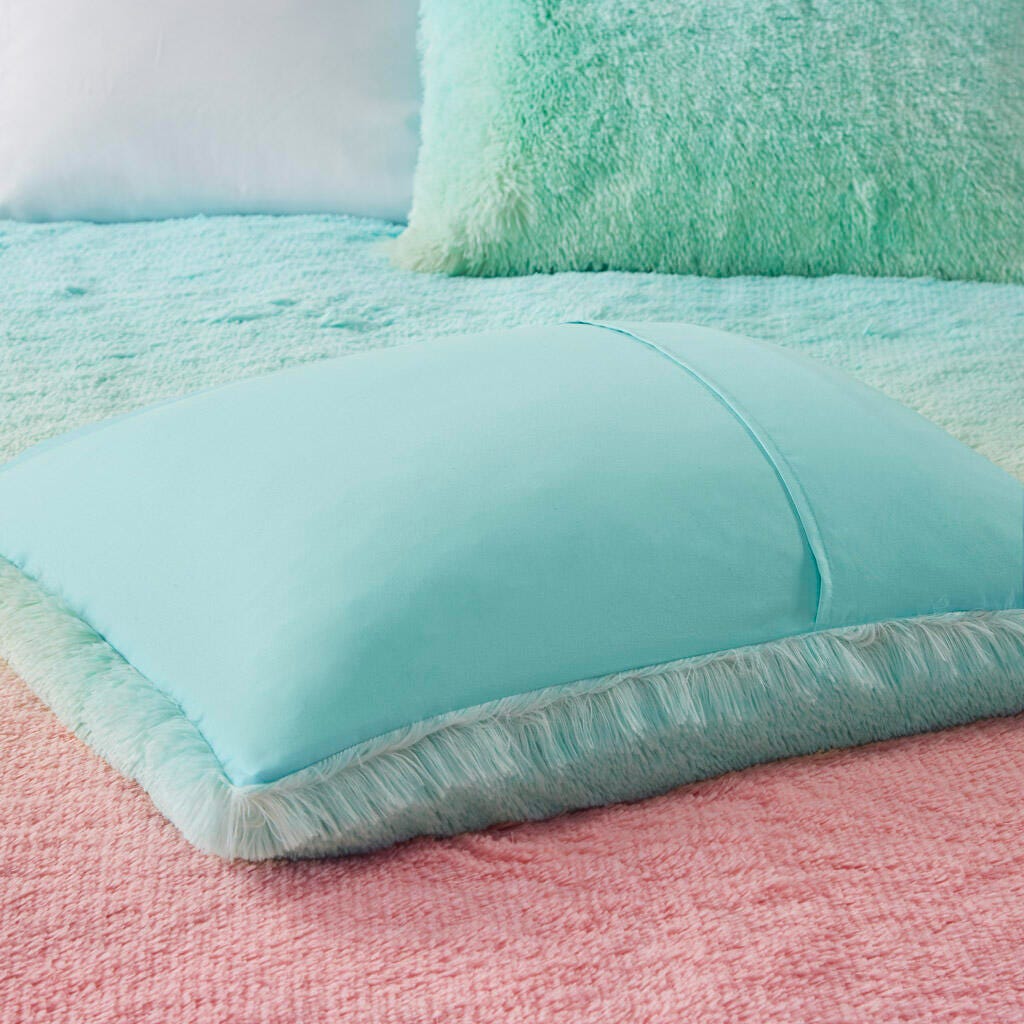 Mi Zone Shaggy Faux Fur Full/Queen Comforter Set, Multi, large