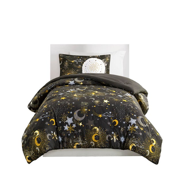 Mi Zone Kids Metallic Full/Queen Comforter Set with Throw Pillow