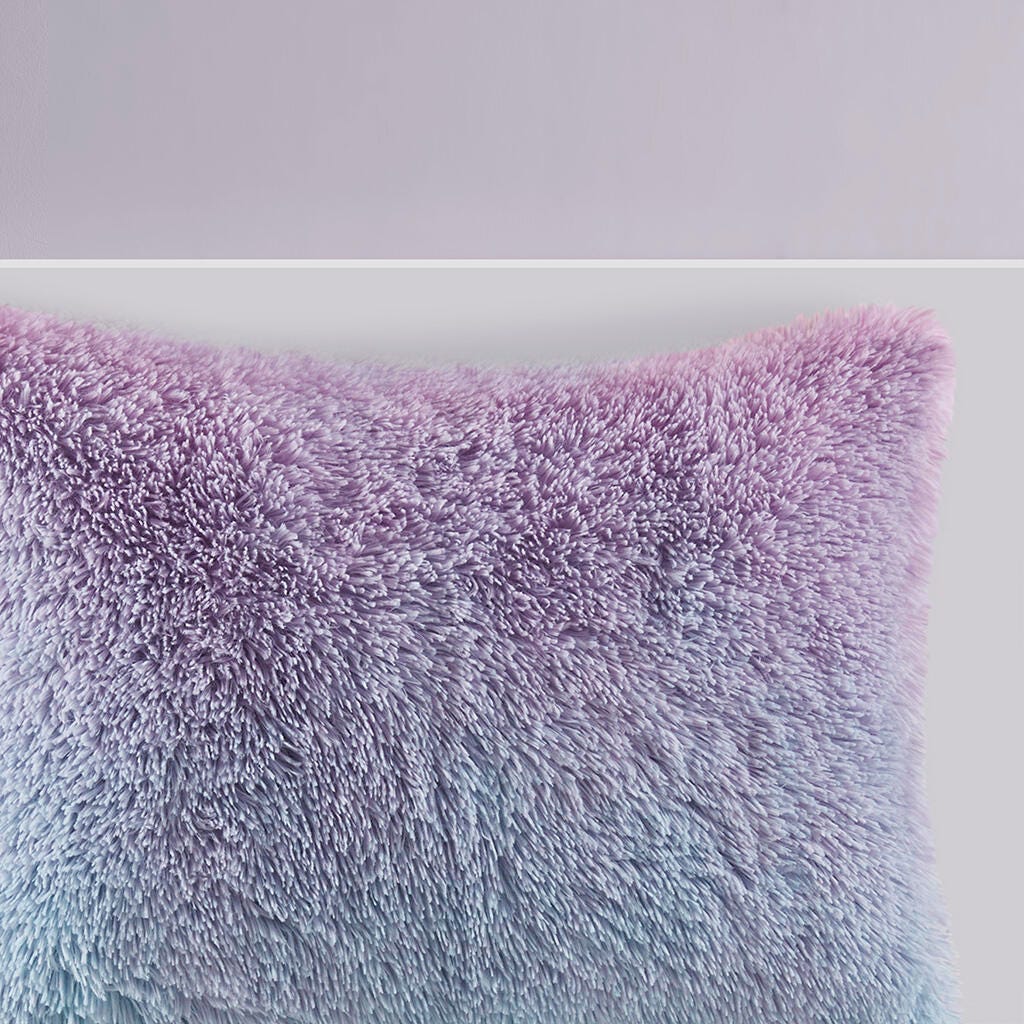 Mi Zone Shaggy Faux Fur Full/Queen Comforter Set, Purple Multi, large