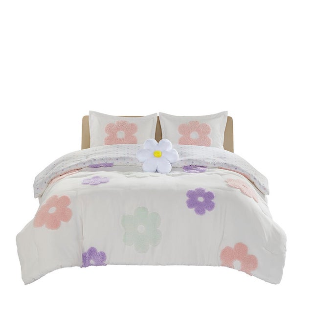 Urban Habitat Kids Full/Queen Comforter Set with Flower Throw Pillow