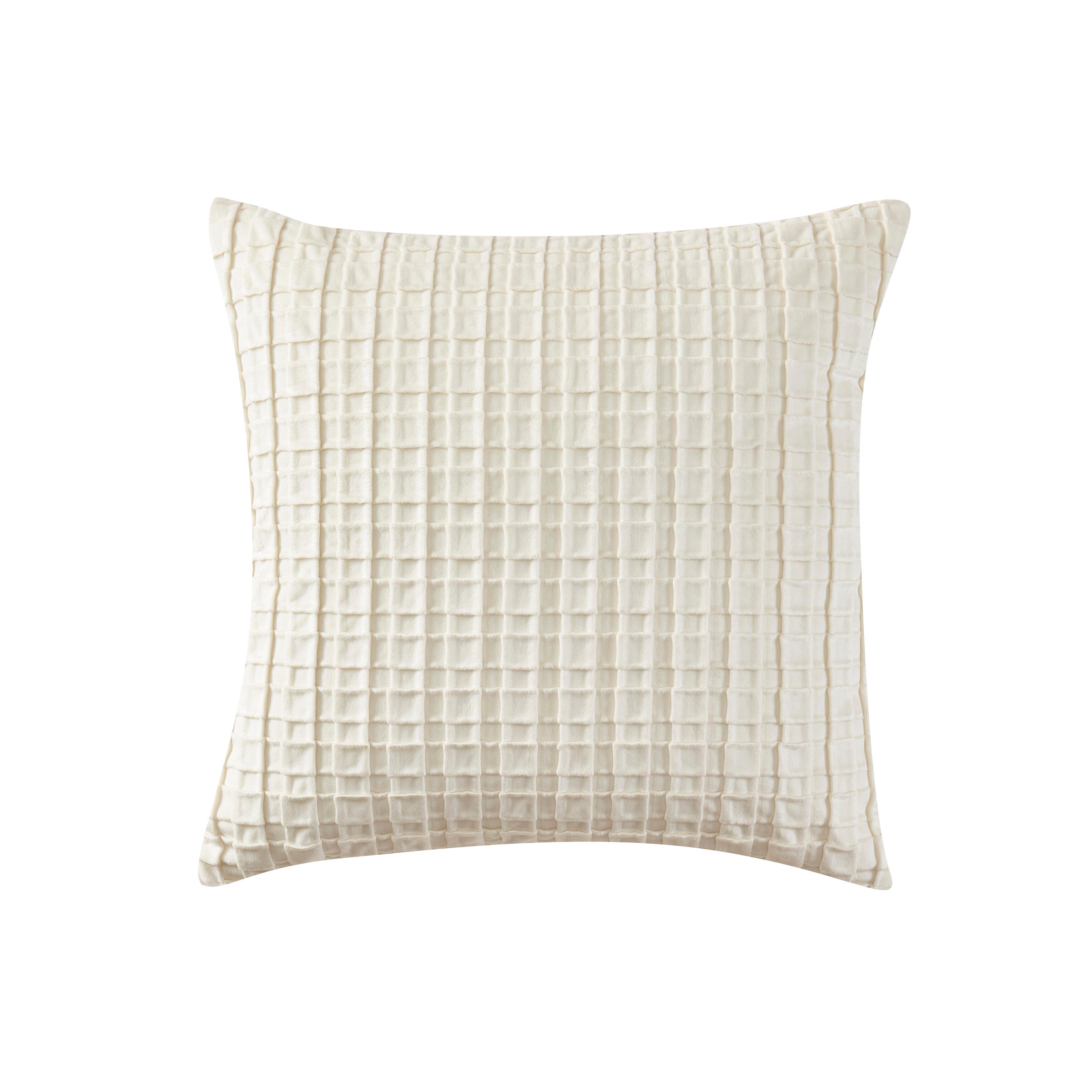 Anya Decorative Throw Pillow, Winter White, large